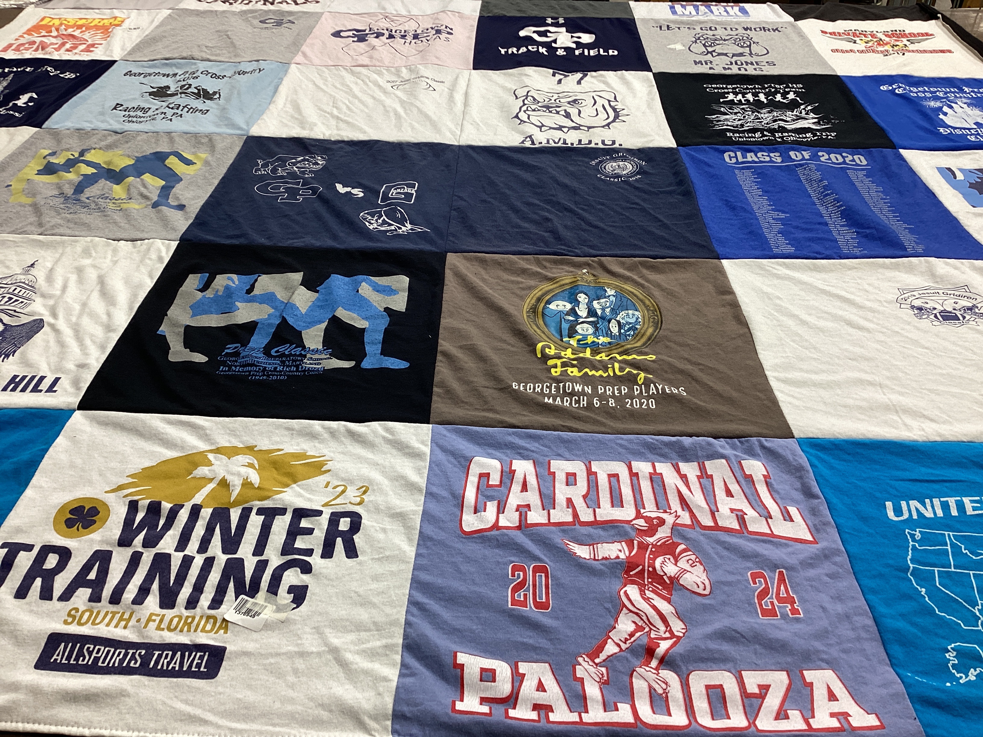 T-shirt quilt featuring georgetown prep, georgetown university by Matthew from MD