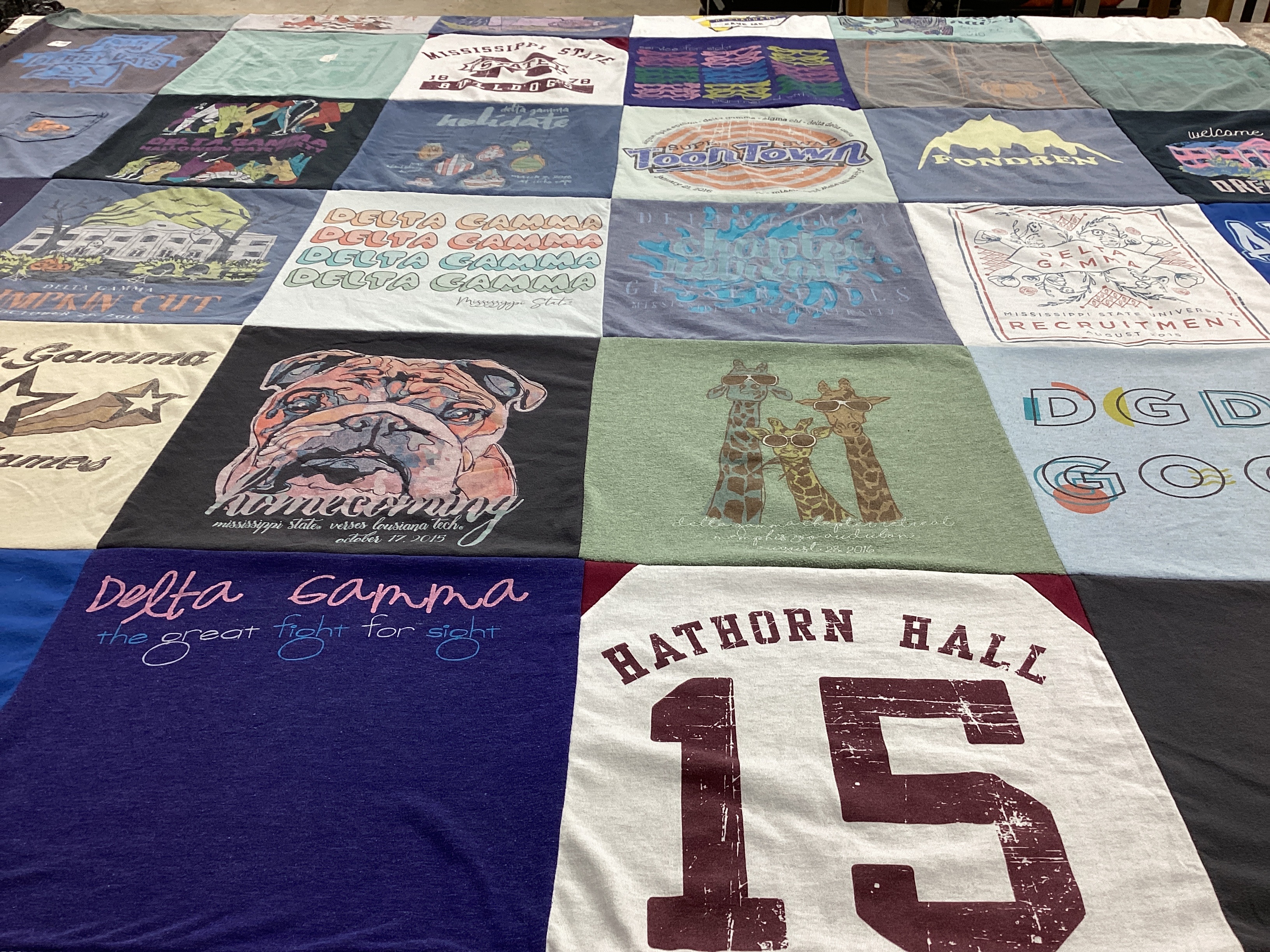 T-shirt quilt from mississippi state university by Beth from MS