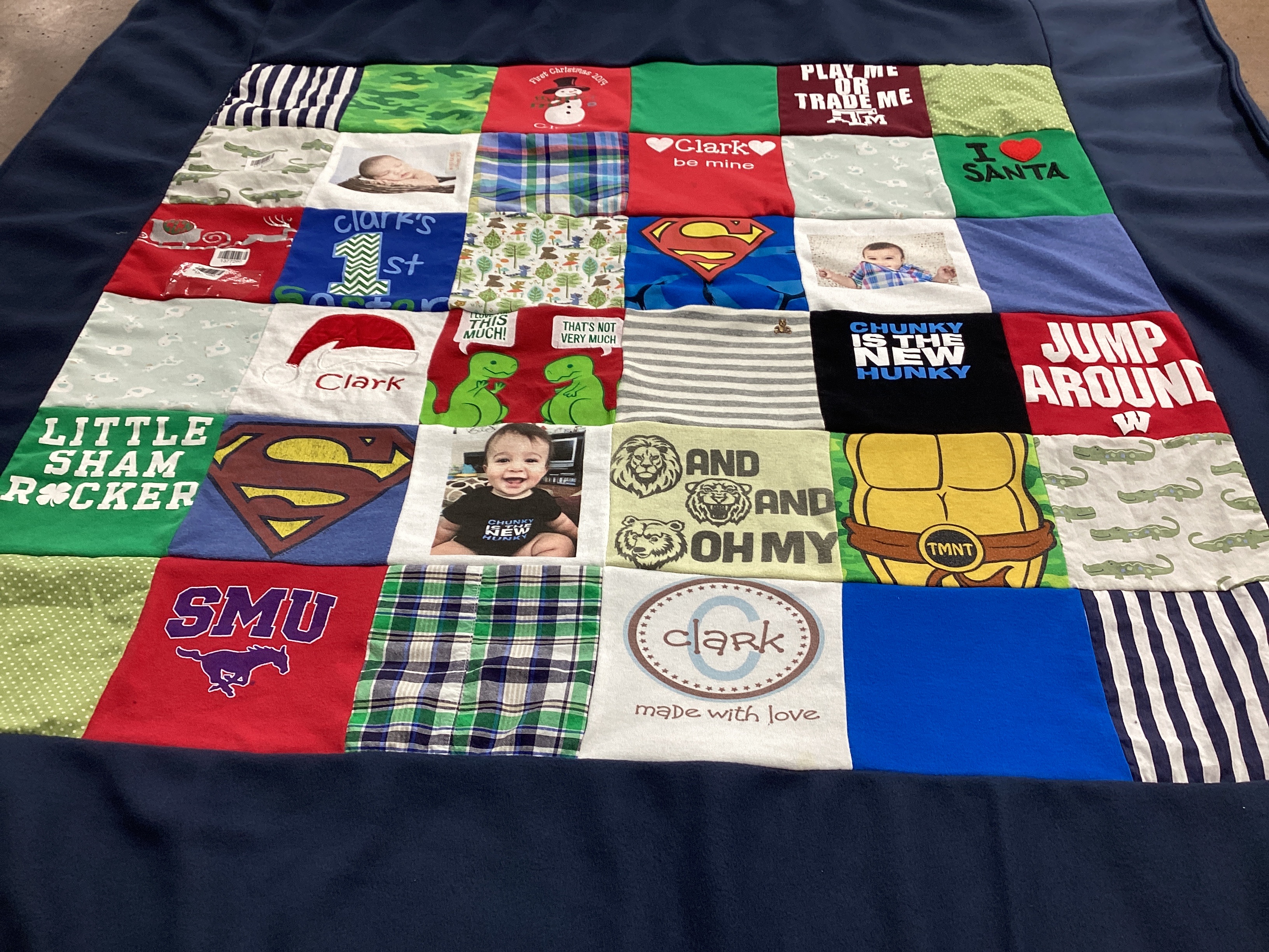 T-shirt quilt from southern methodist university by Ashleigh from TX