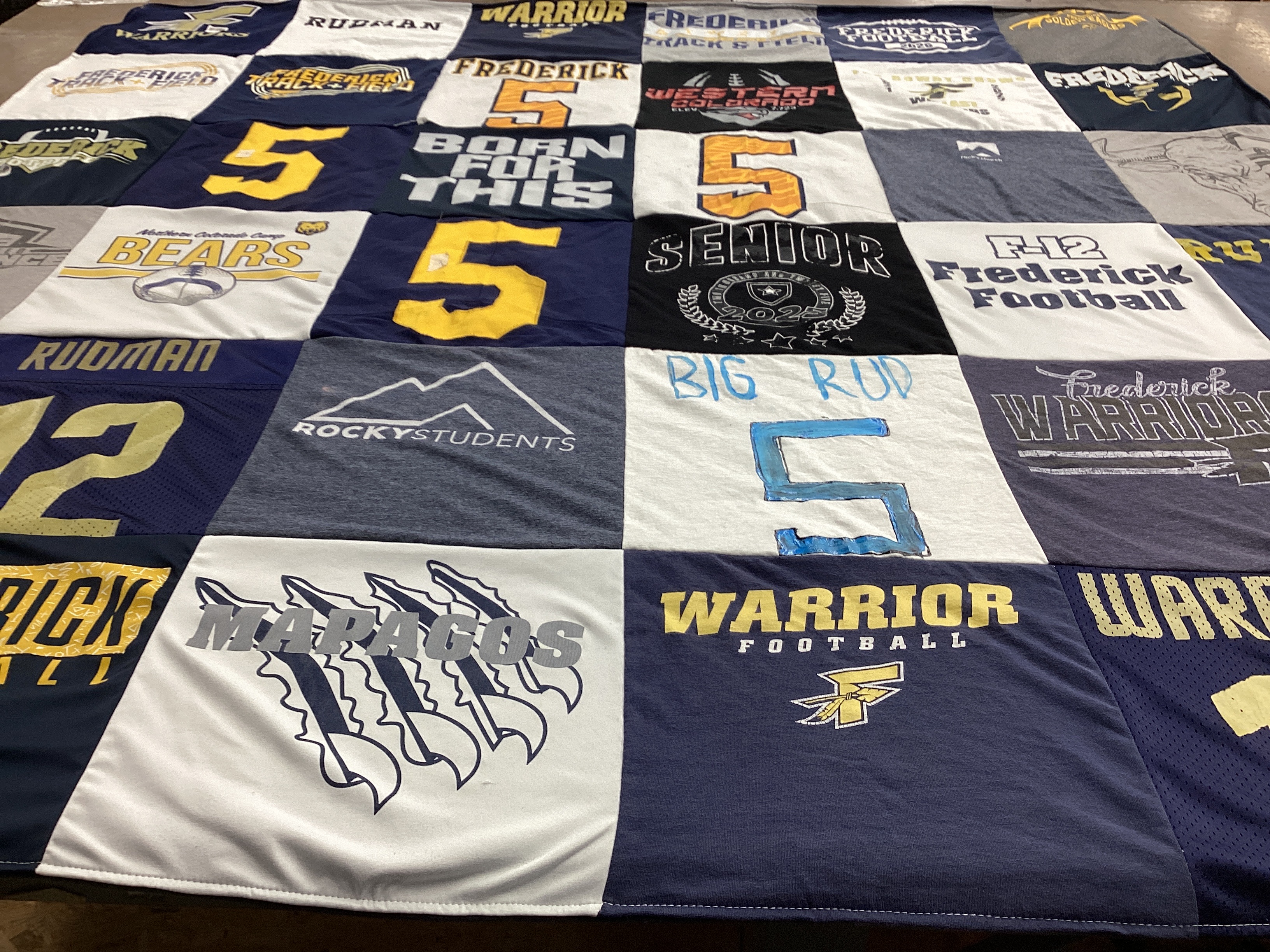 T-shirt quilt featuring frederick football team by Krysia from CO
