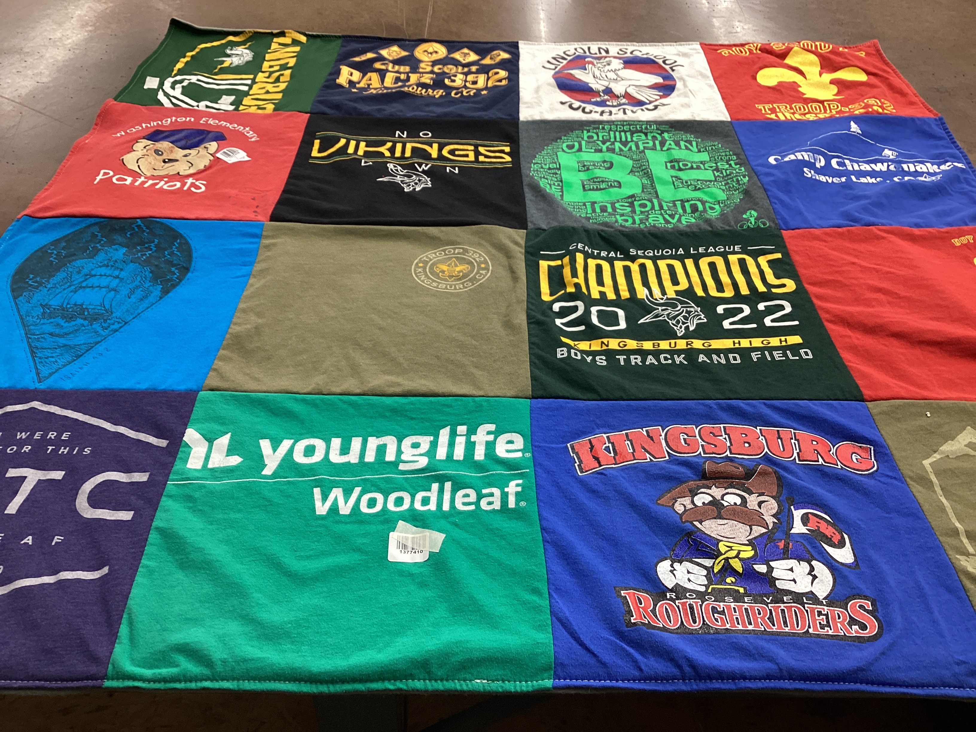 T-shirt quilt featuring kingsburg roughriders by Jennifer from CA