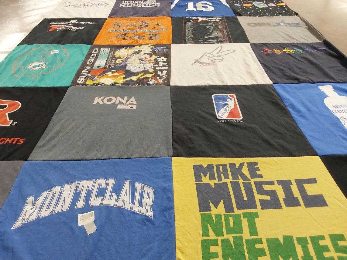 T-shirt quilt featuring miami dolphins by jessica from NJ