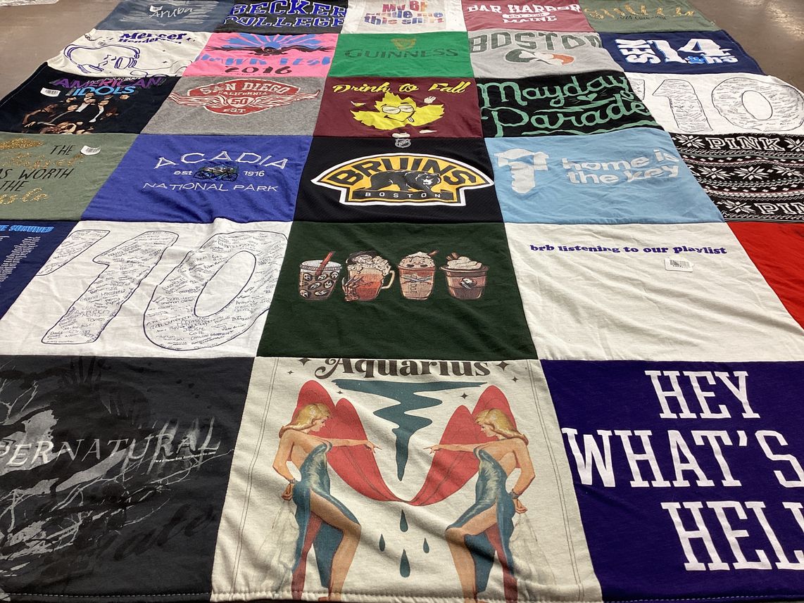 T-shirt quilt featuring boston bruins by Shelly from MA