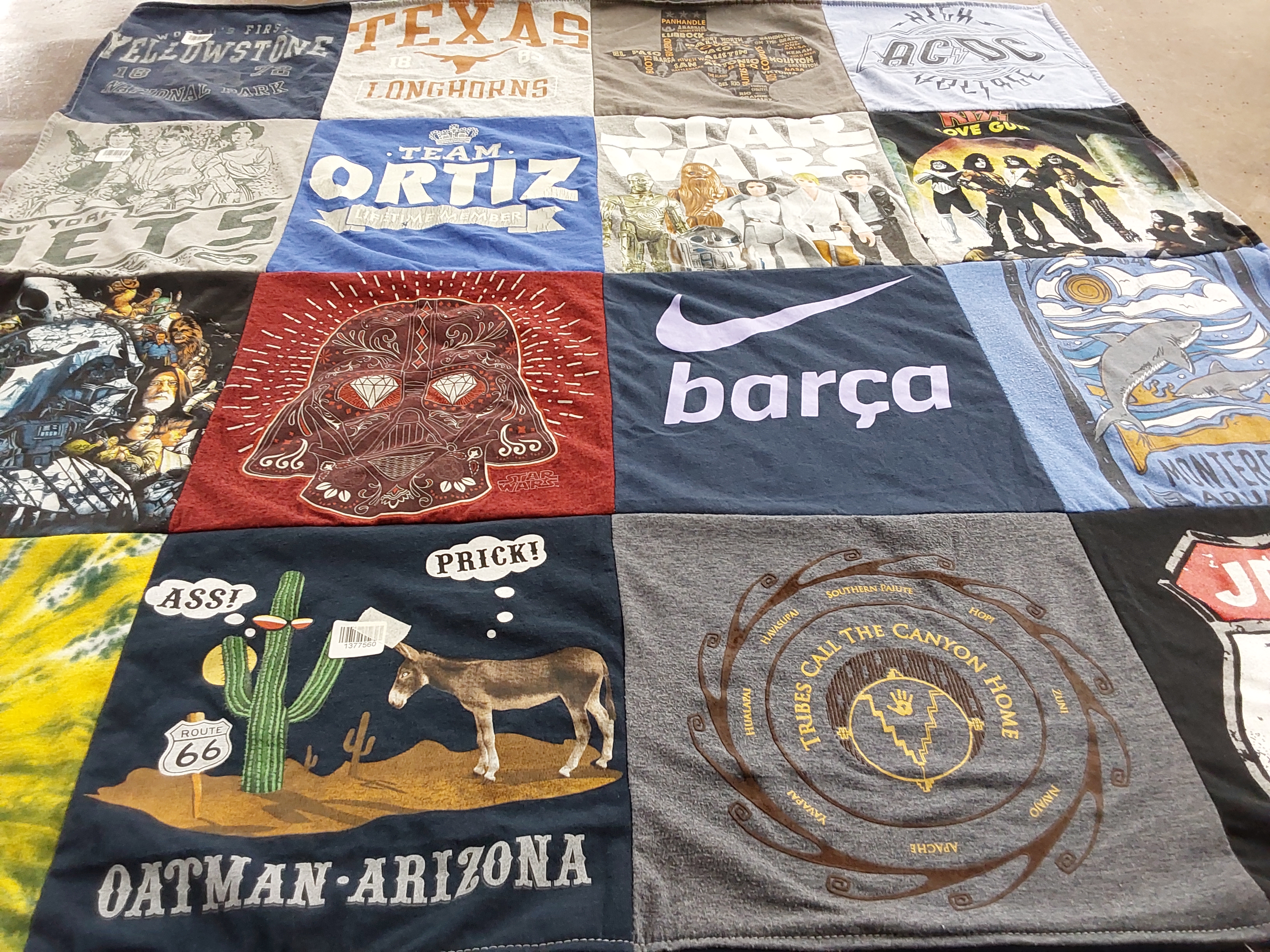 T-shirt quilt featuring university of texas at austin by Evelyn from CA