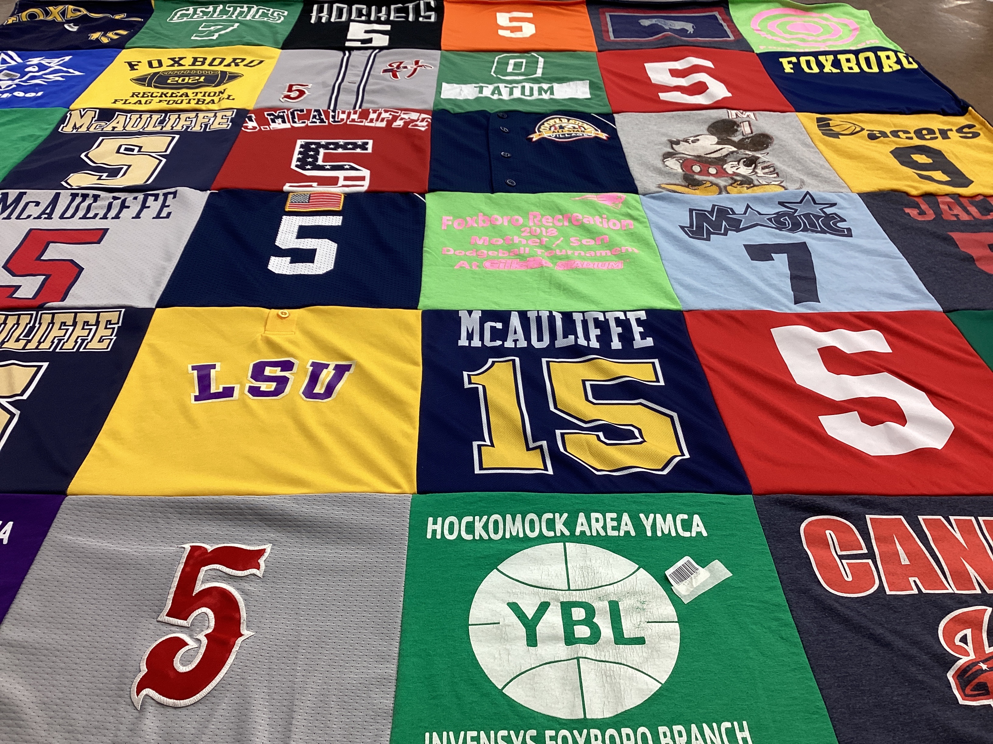 T-shirt quilt featuring celtics, hockomock area ymca by Jason from MA