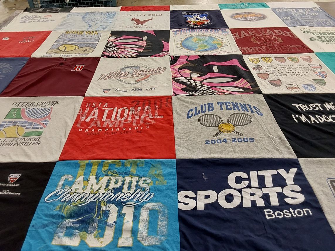T-shirt quilt from harvard university by Courtney from MA