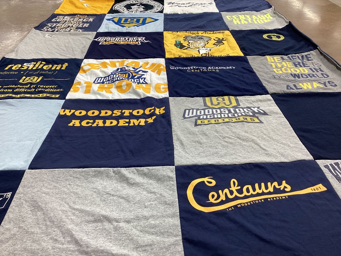 T-shirt quilt featuring centaurs by Shannon from CT