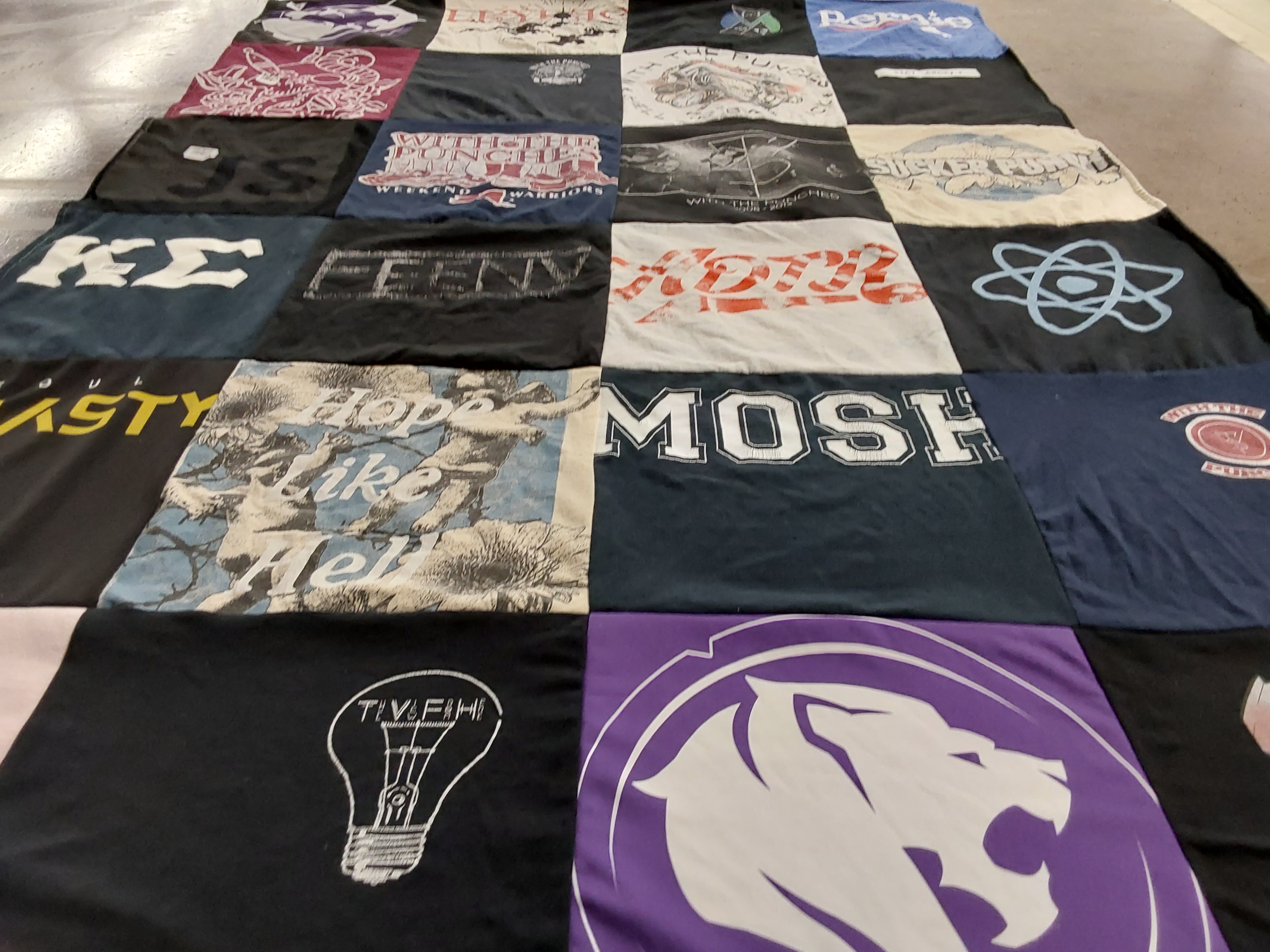 T-shirt quilt featuring lion team by Christina from NJ
