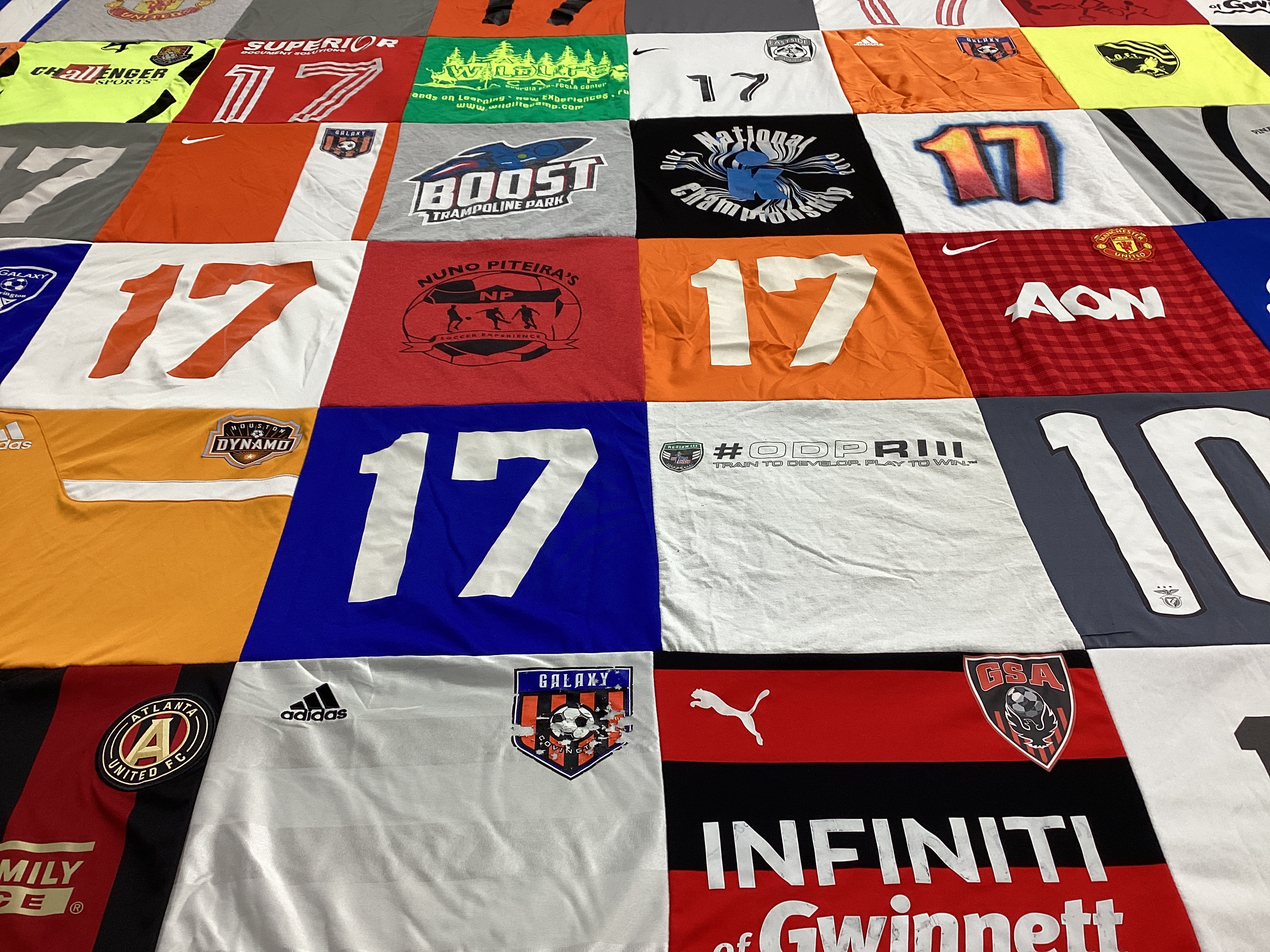 T-shirt quilt featuring atlanta united fc, houston dynamo by Kharmin from GA