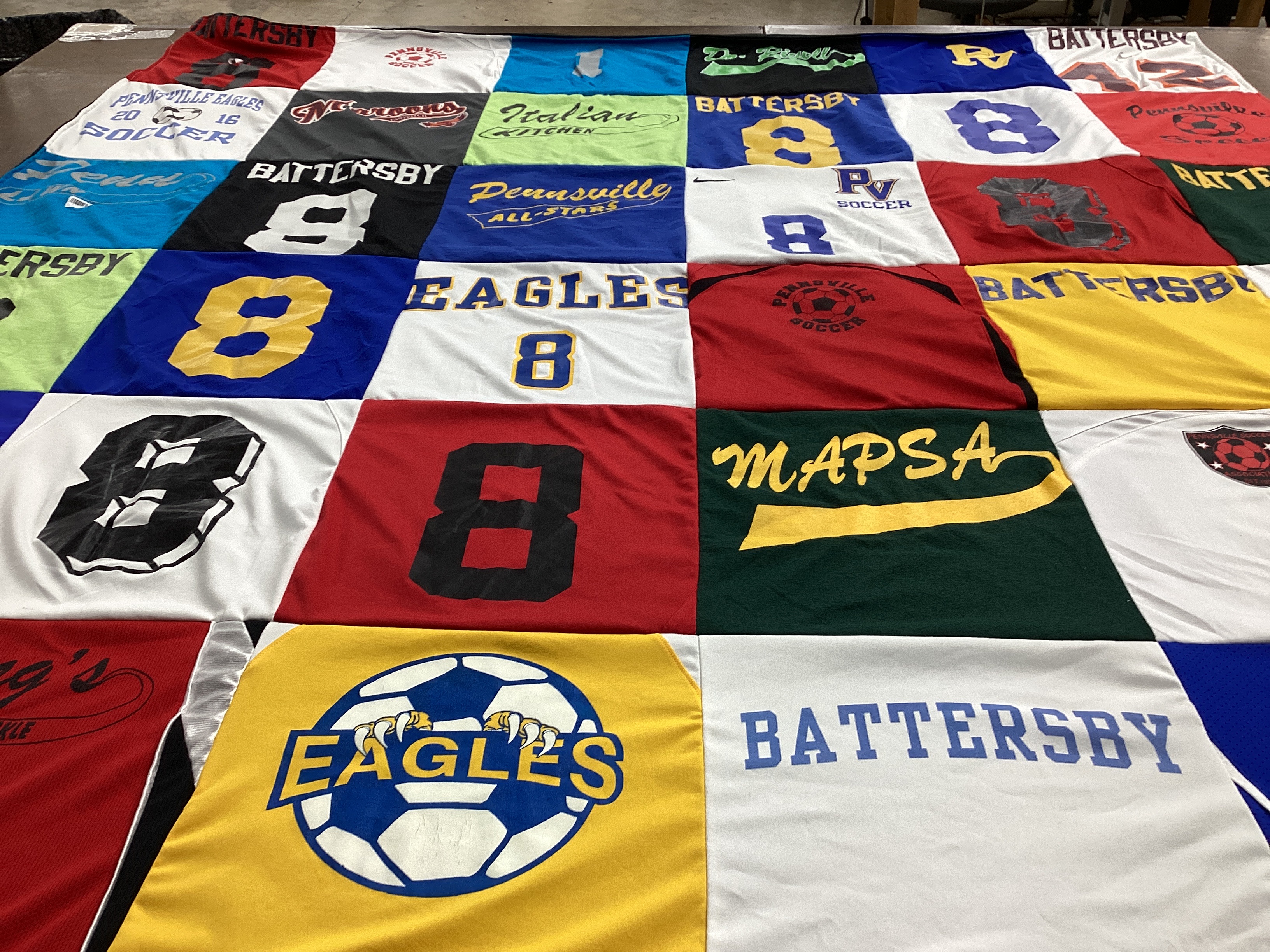 T-shirt quilt featuring eagles by Kelsie from NJ