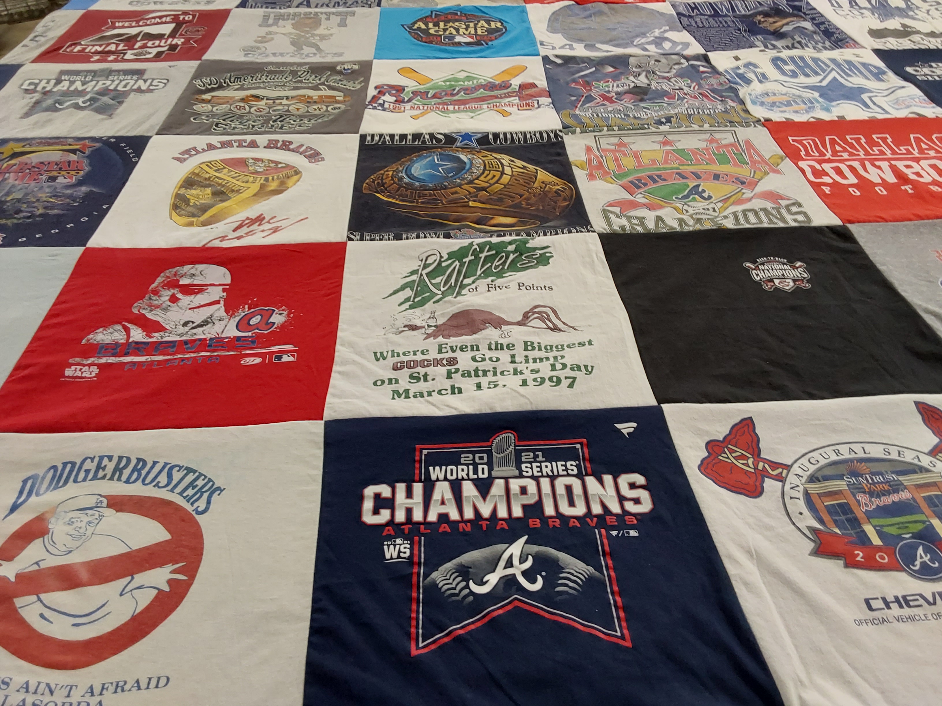 T-shirt quilt featuring south carolina gamecocks by Bill from SC