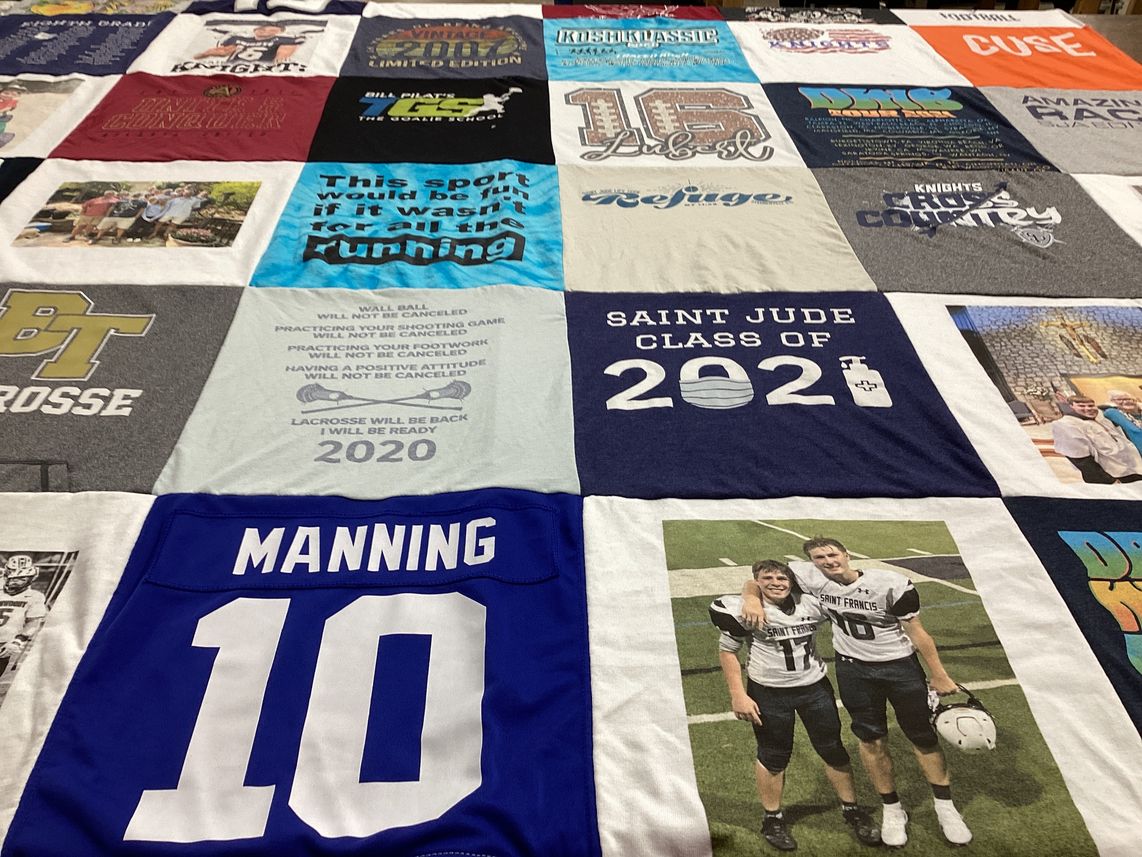 T-shirt quilt featuring saint francis football team by john from GA