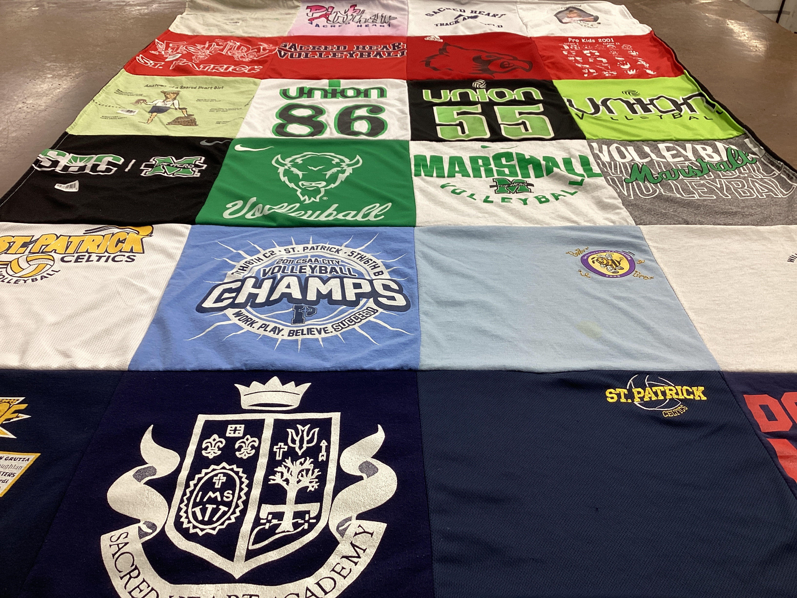 T-shirt quilt featuring celtics by Olivia from KY