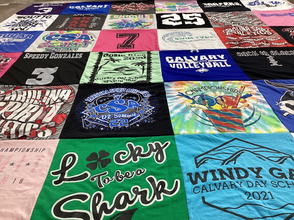 T-shirt quilt from calvary day school by Christine from NC