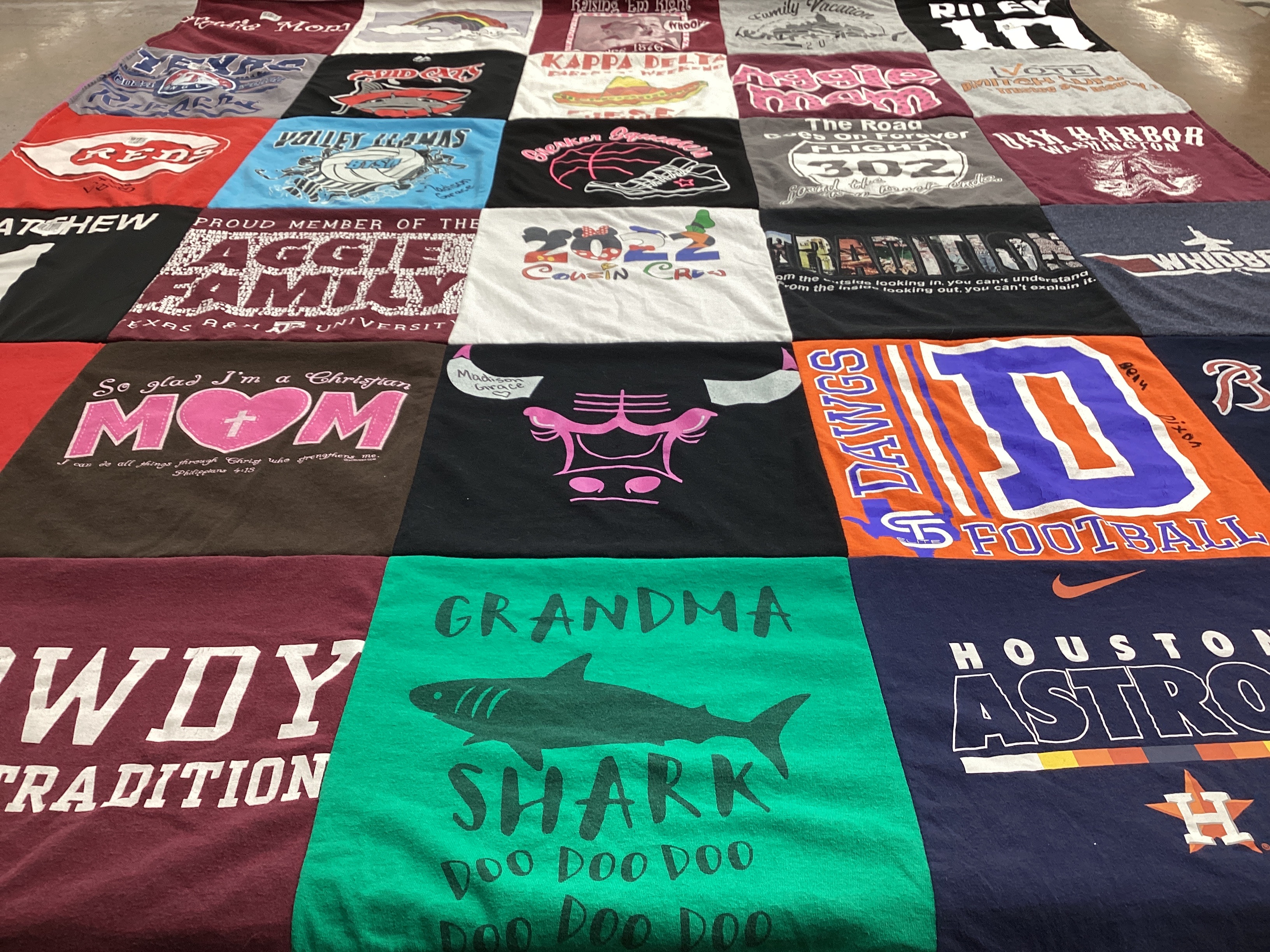 T-shirt quilt featuring houston astros by Judy from TX