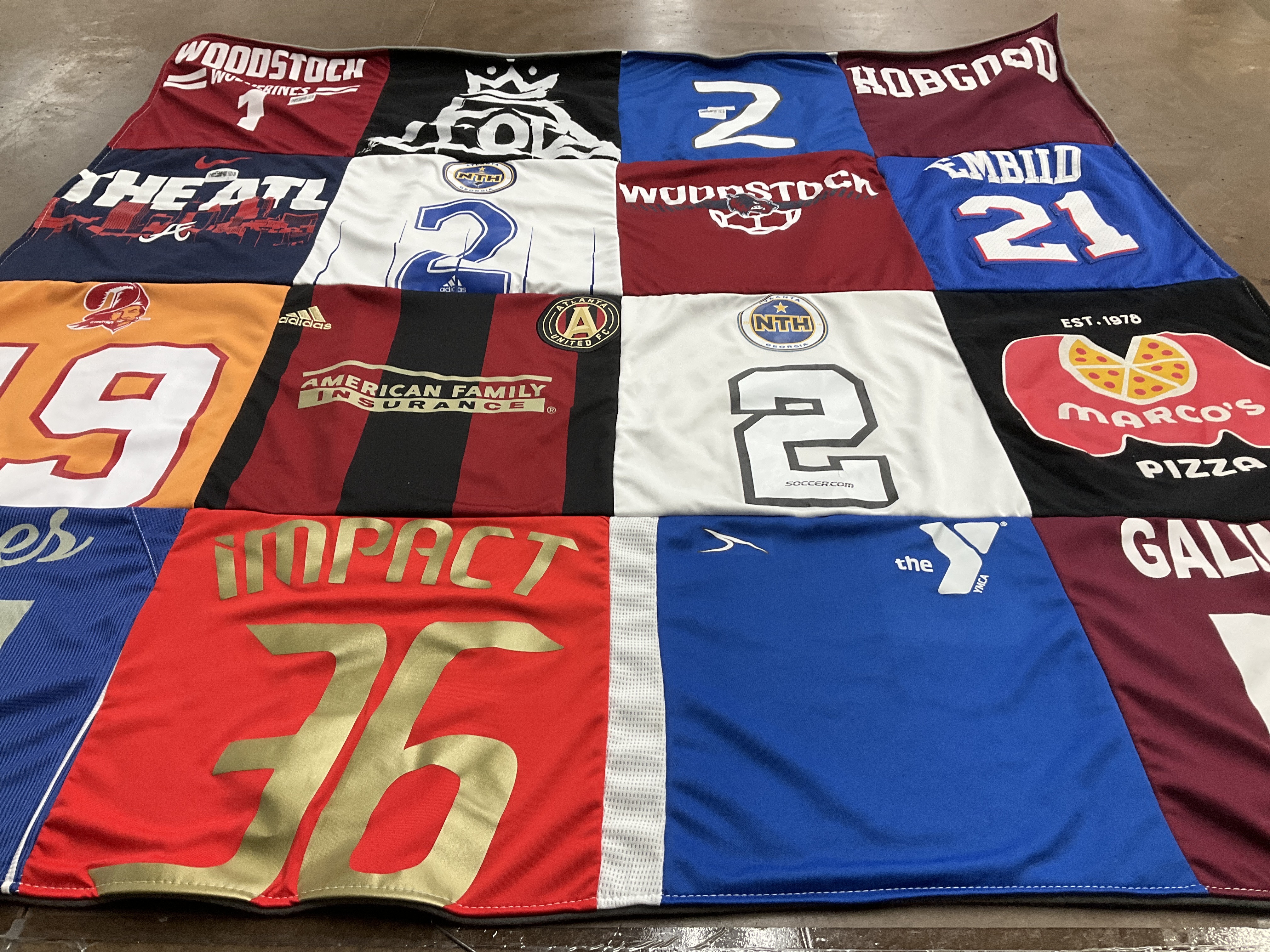 T-shirt quilt featuring atlanta united football club by Becky from GA