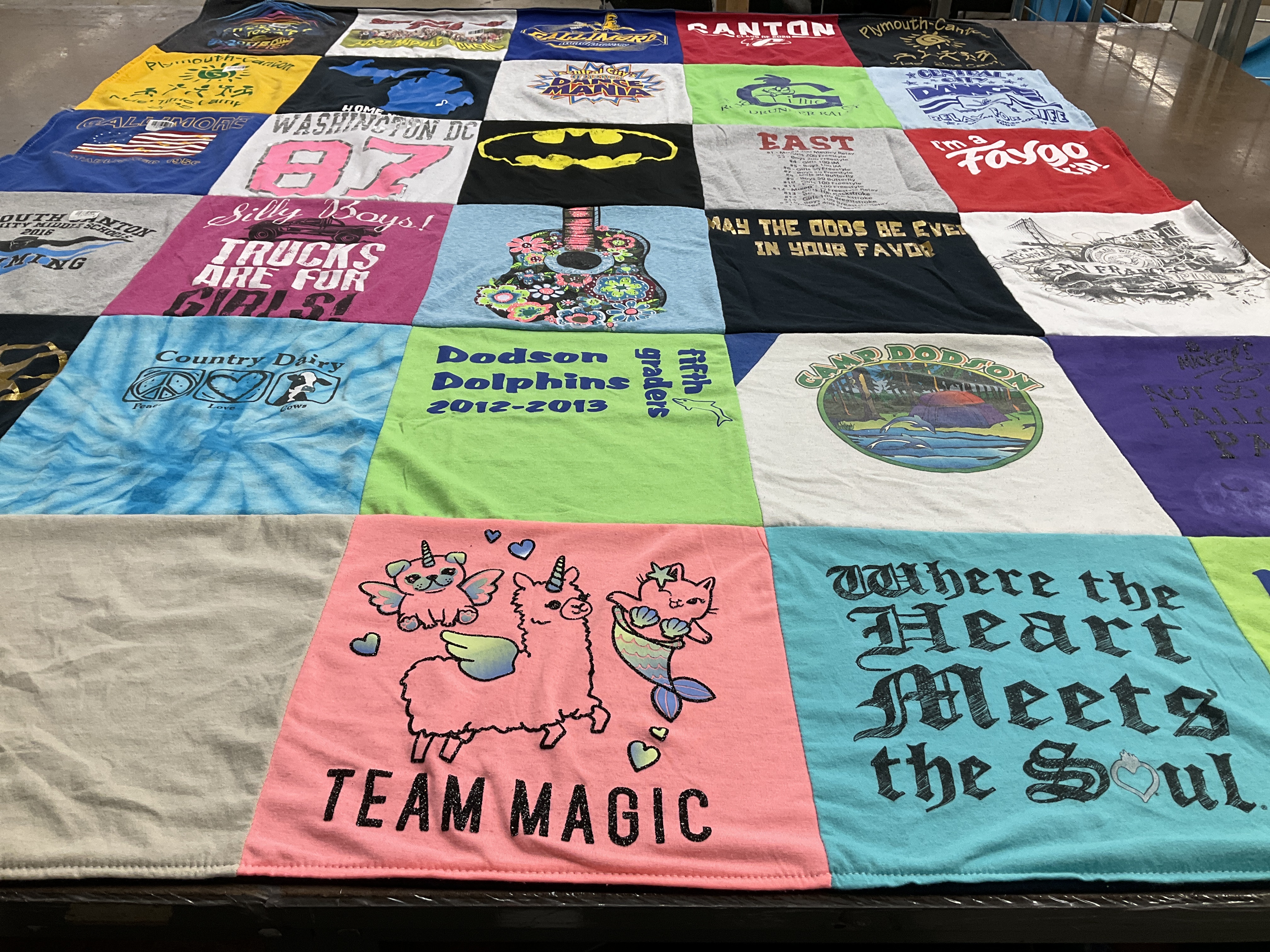 T-shirt quilt from plymouth canton community schools by Diane  from MI