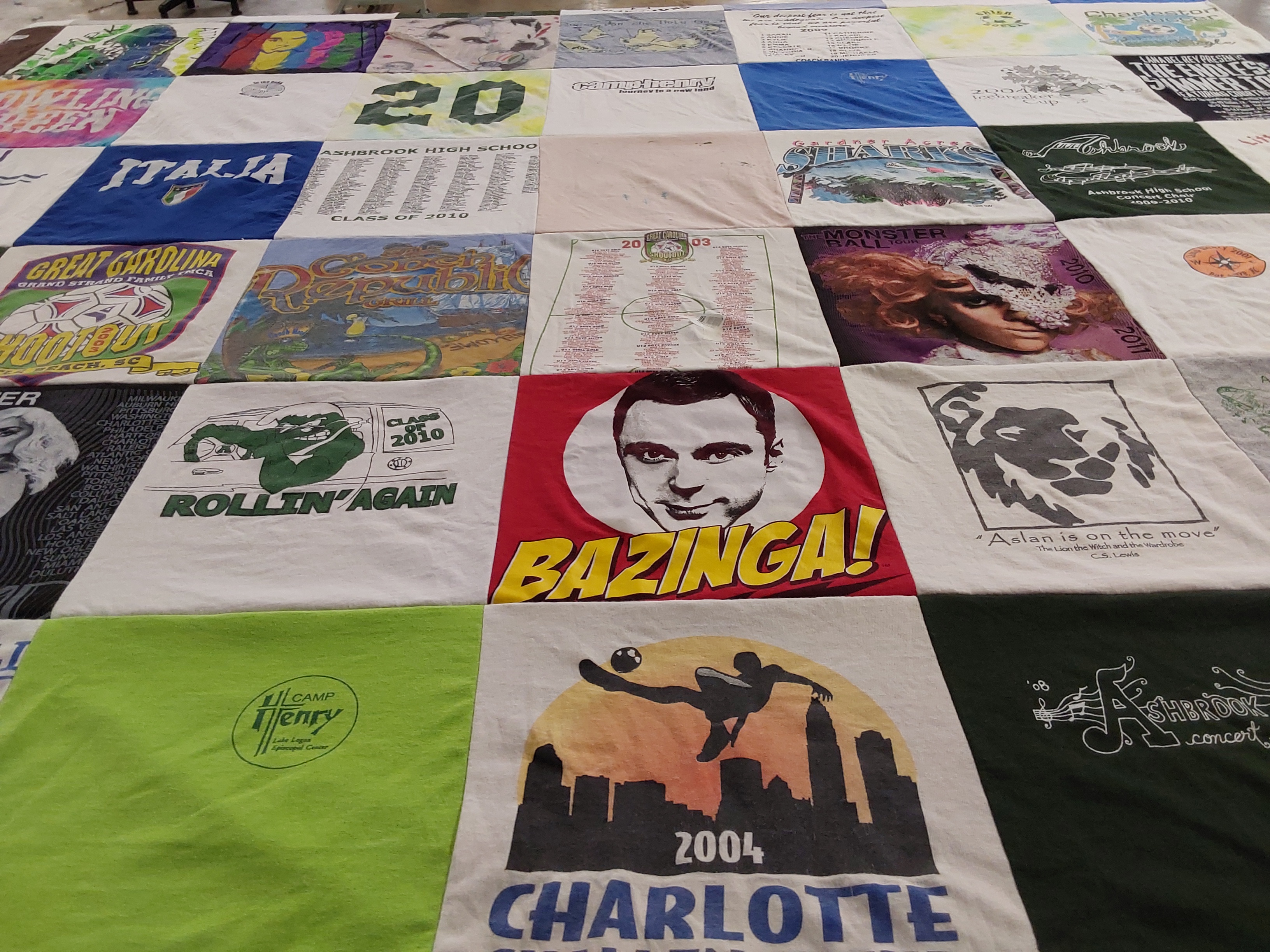 T-shirt quilt from ashbrook high school by Denise from NC