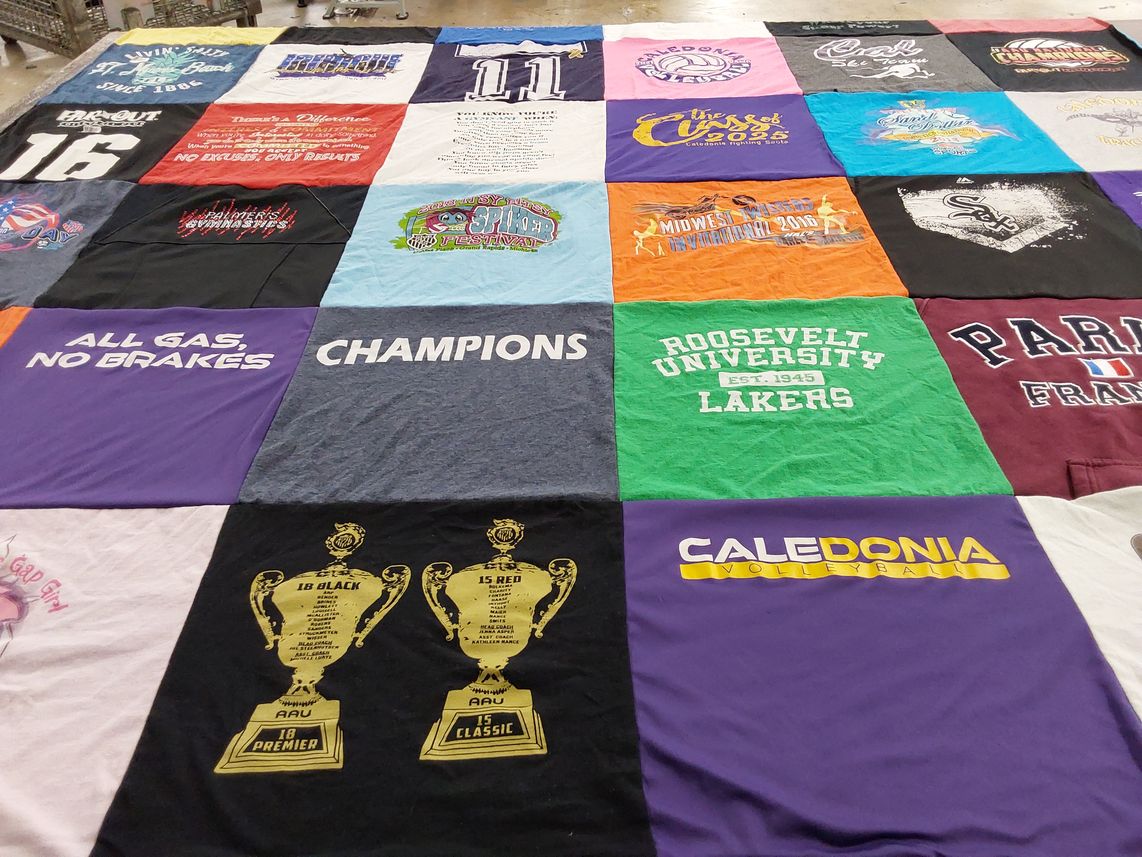 T-shirt quilt featuring lakers by Erin from MI