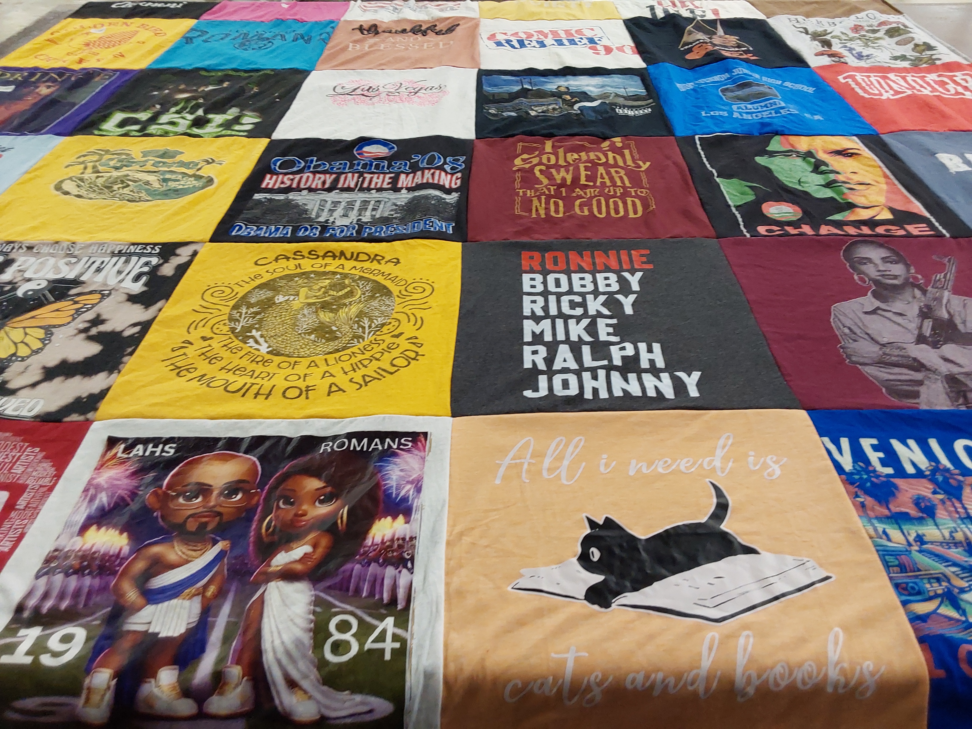 T-shirt quilt from lahs high school by Cassandra from NV