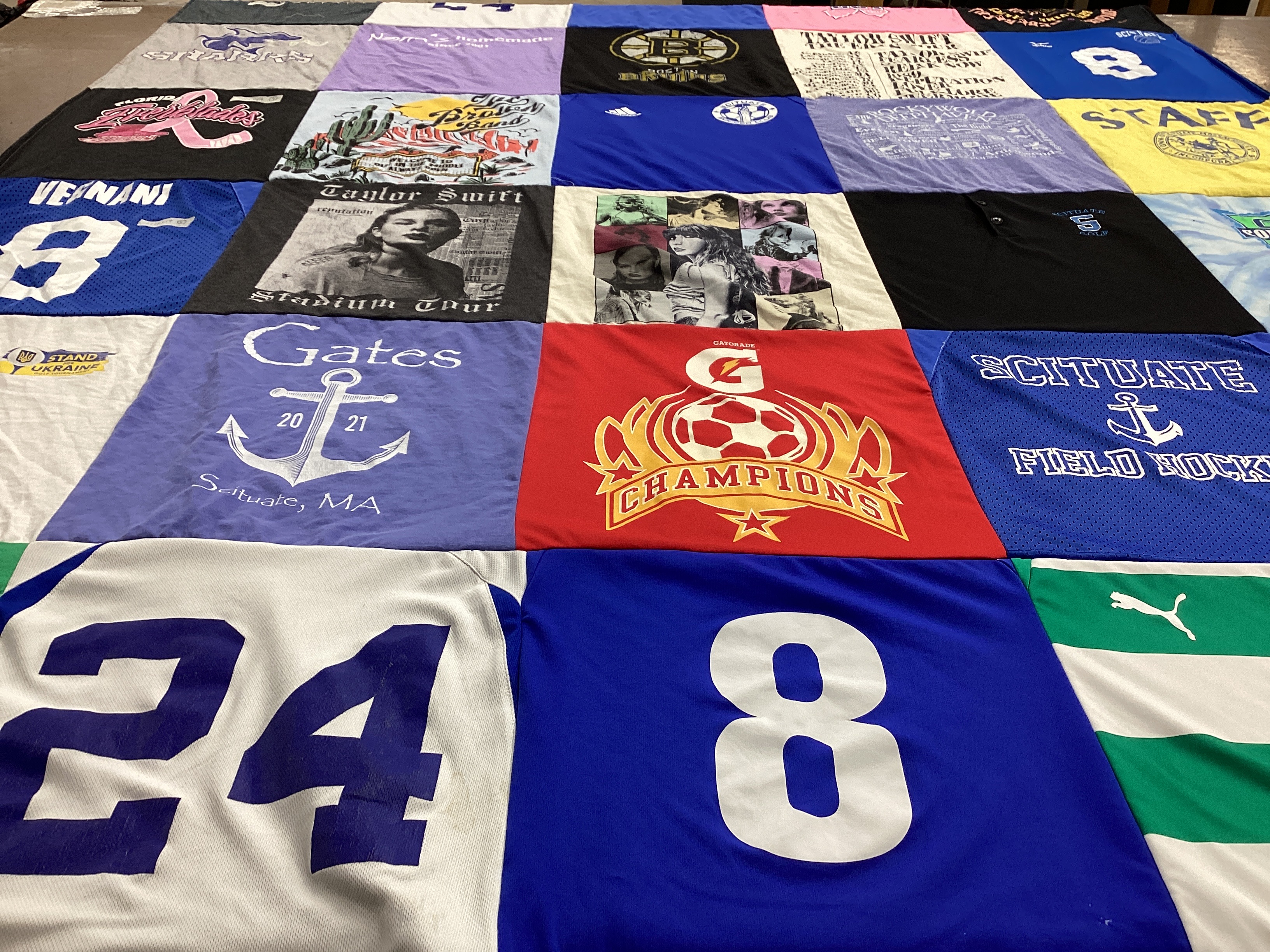 T-shirt quilt featuring scituate field hockey by Anne from MA