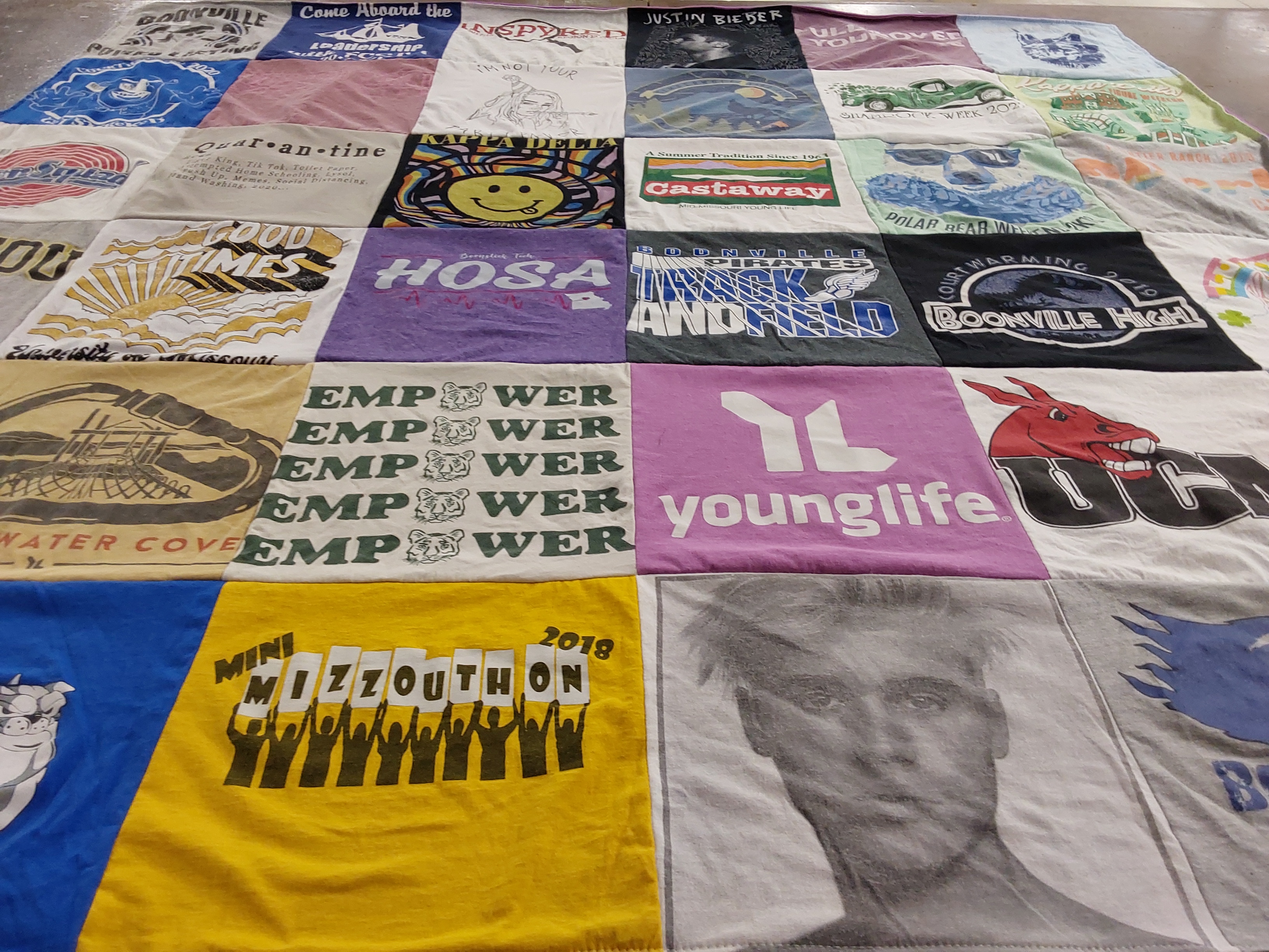 T-shirt quilt featuring none by Lena from MO