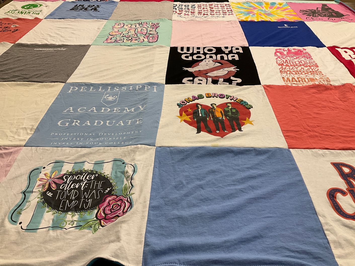 T-shirt quilt from pellissippi state community college by Annette from TN