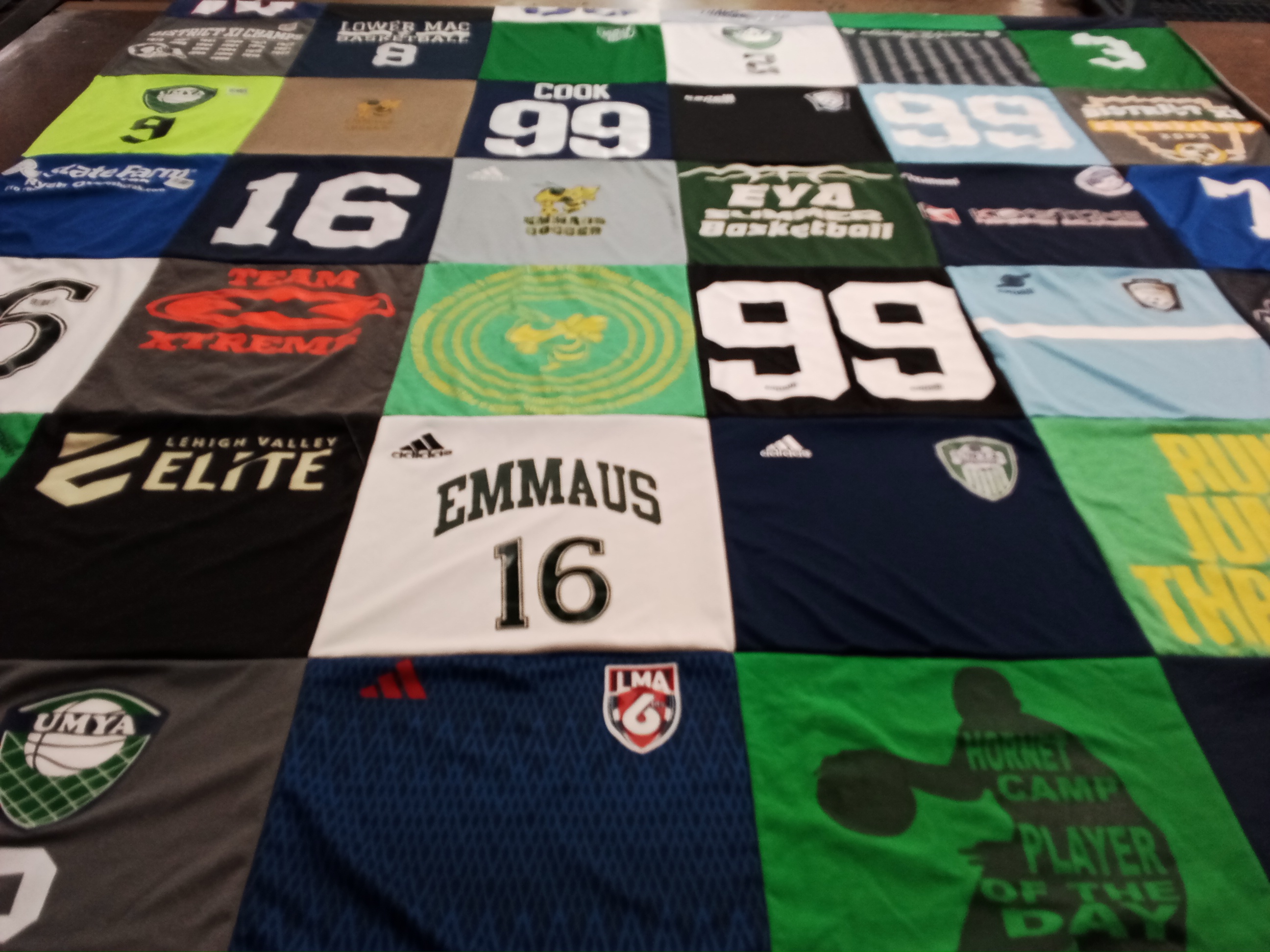 T-shirt quilt featuring team xtreme, lower macungie high school basketball by Donnelle from PA