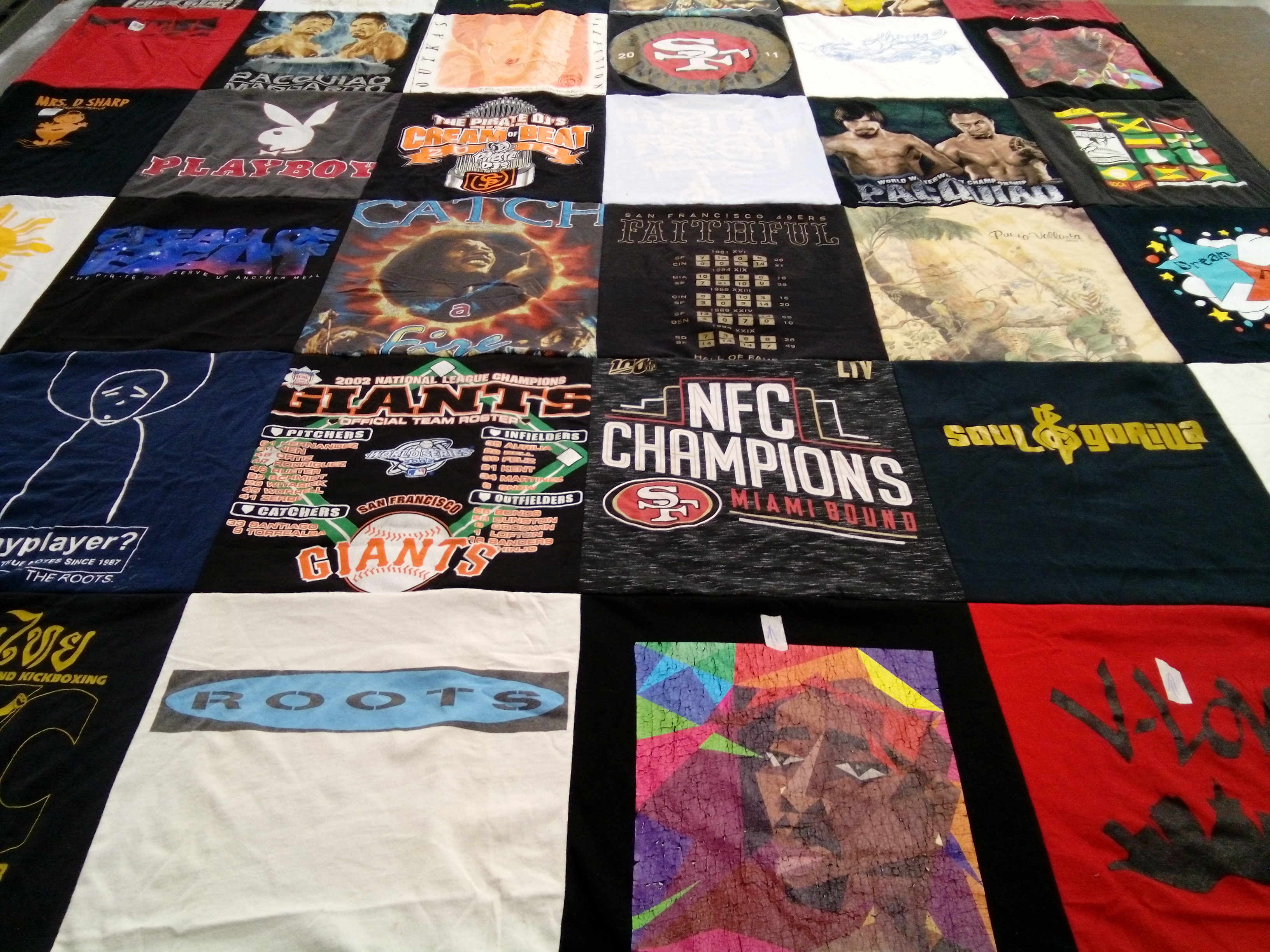 T-shirt quilt featuring san francisco 49ers, san francisco giants by Vincent from CA