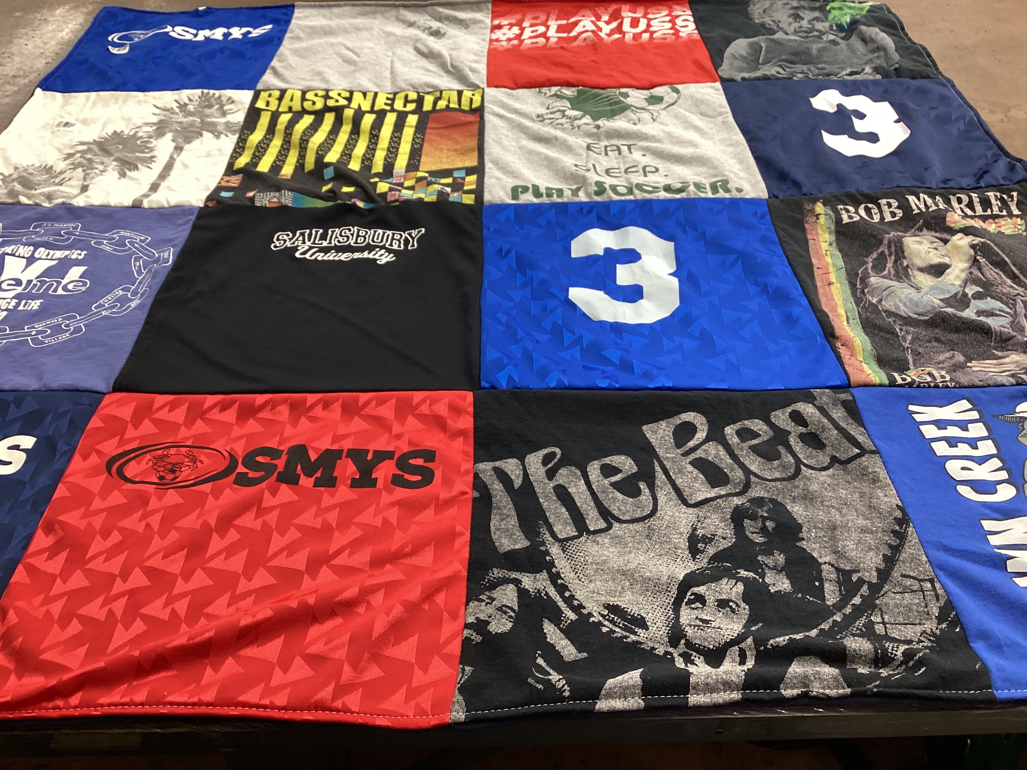 T-shirt quilt from salisbury university by Caroline from MD