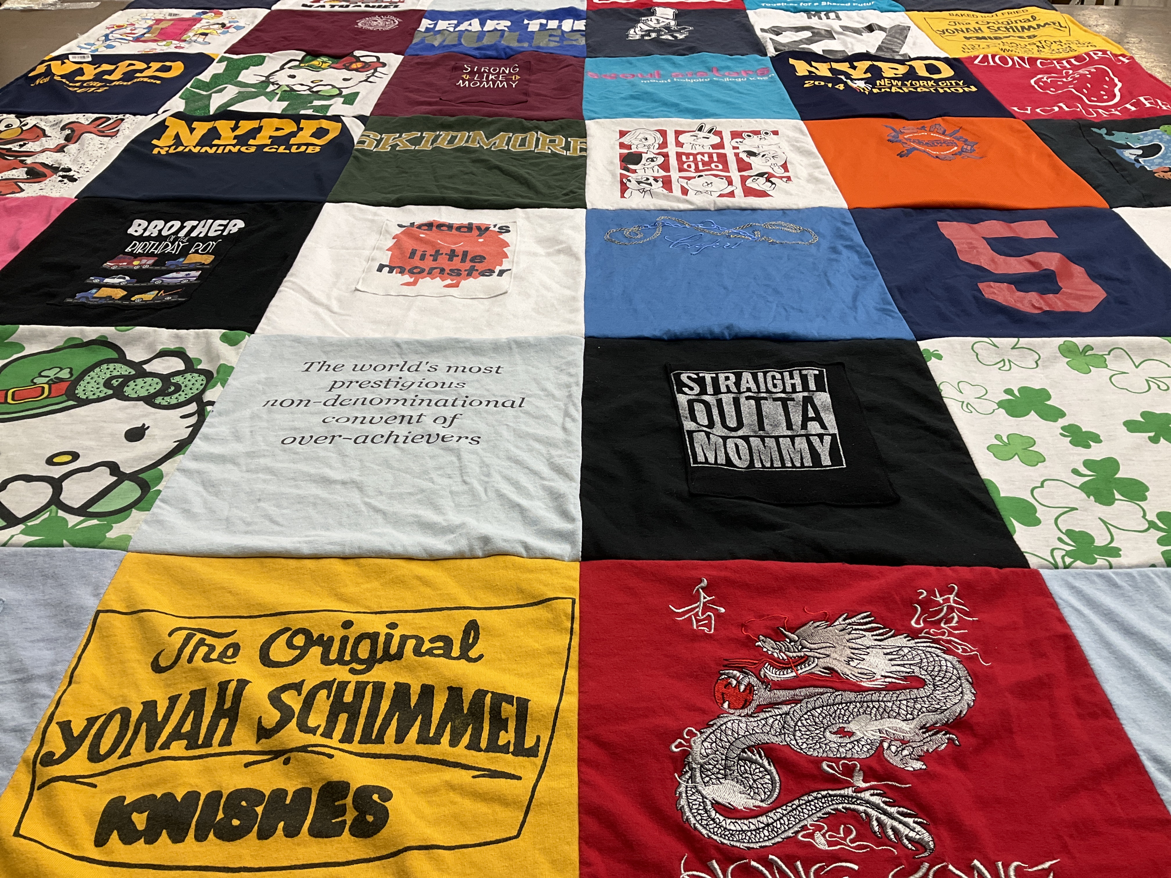 T-shirt quilt from skidmore college by Liz from NY