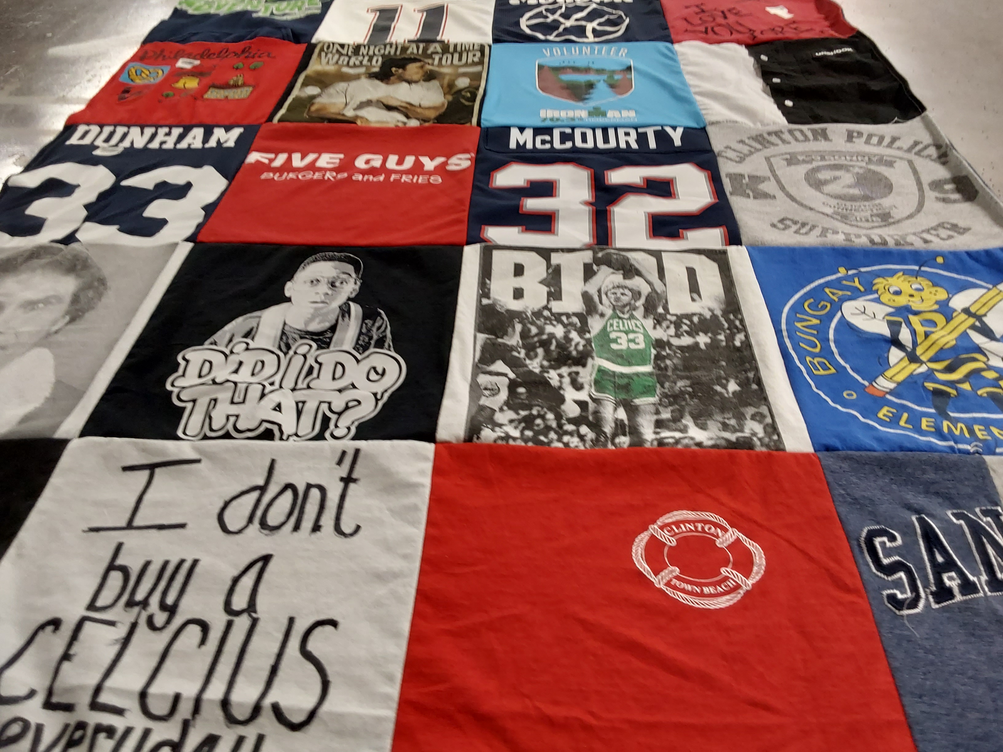 T-shirt quilt featuring boston celtics by Danielle from CT