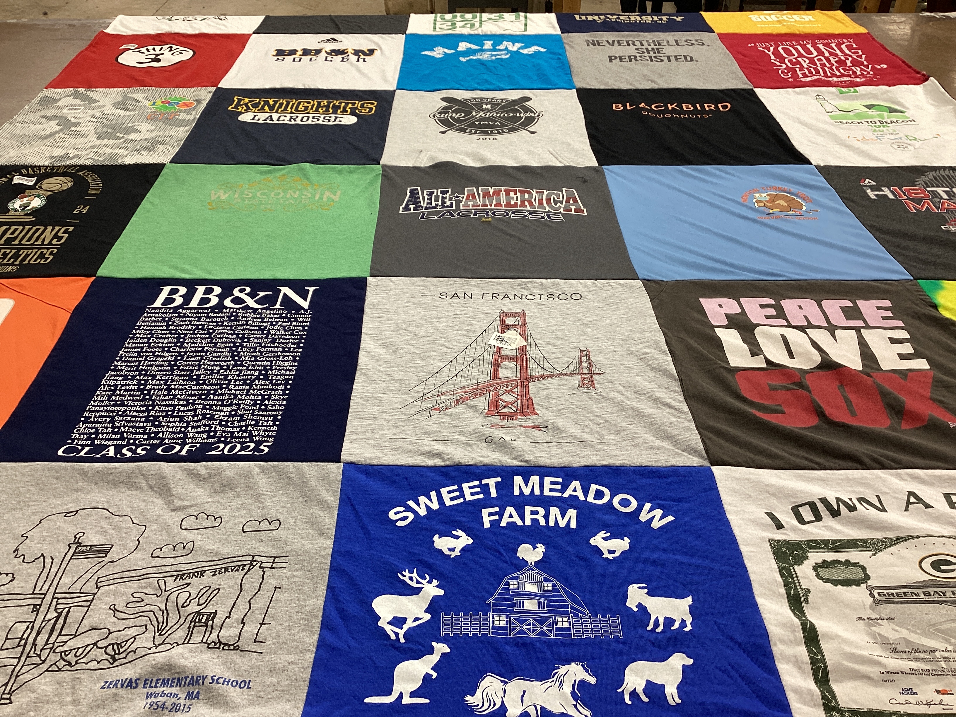 T-shirt quilt featuring green bay packers by Erika from MA