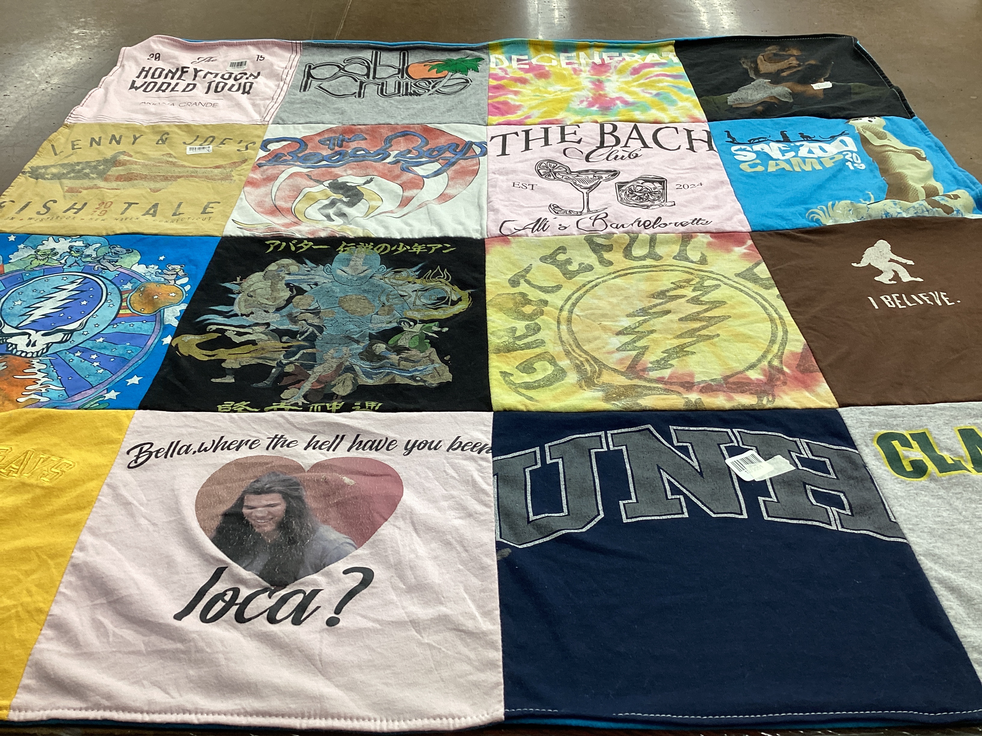 T-shirt quilt from university of new hampshire by Jordan from NY