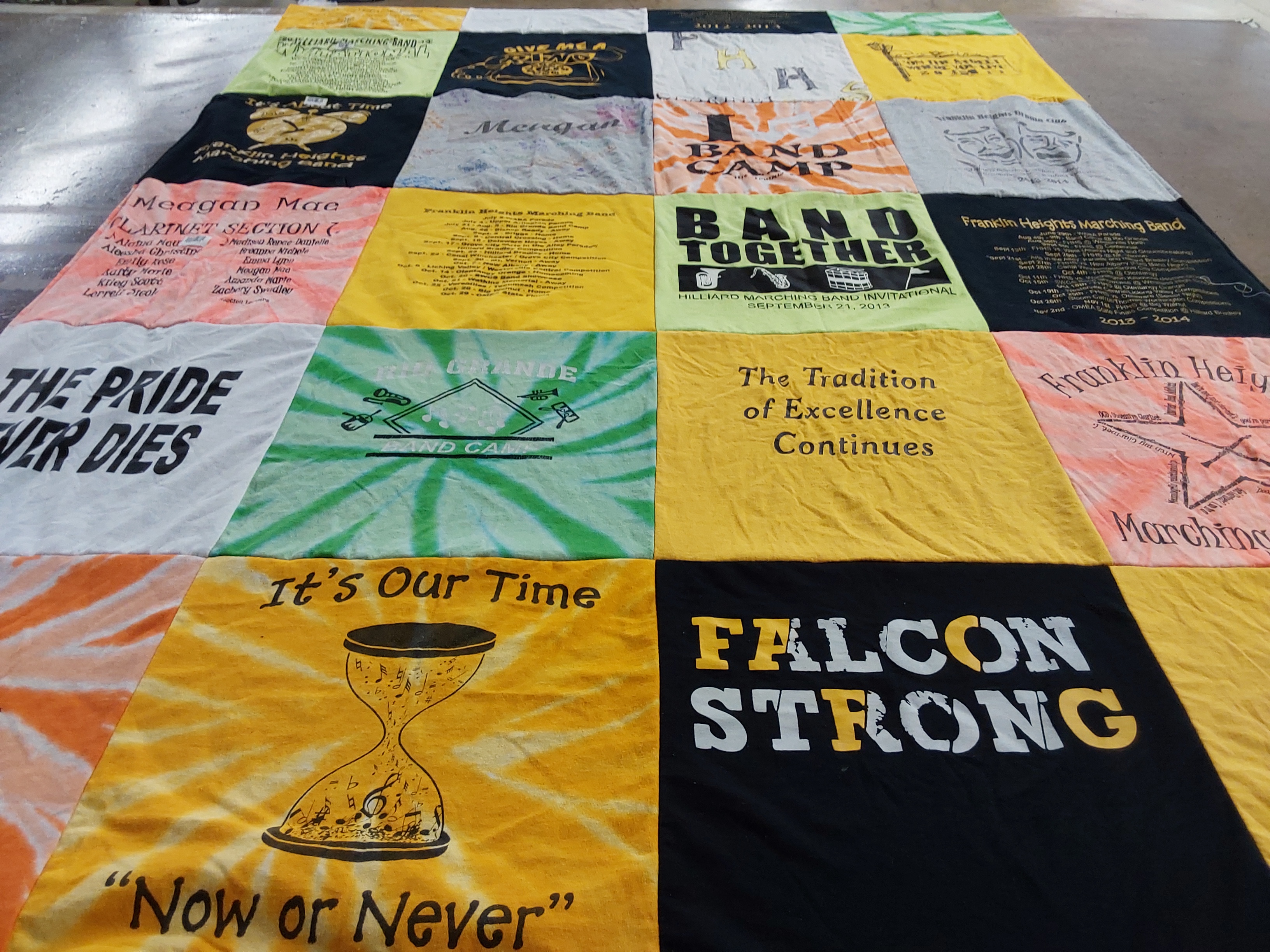 T-shirt quilt from franklin heights high school by Meagan from OH
