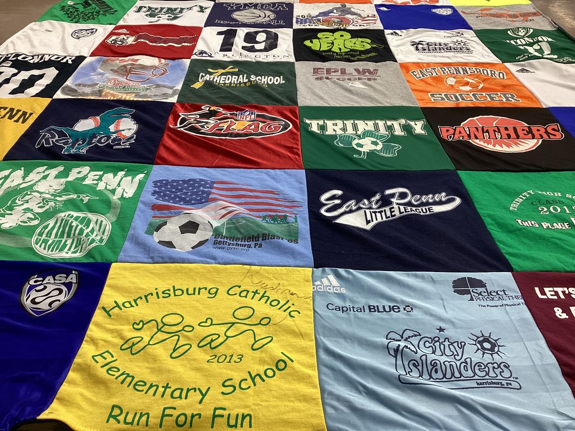 T-shirt quilt featuring city islanders, gettysburg blast by Lora from NC