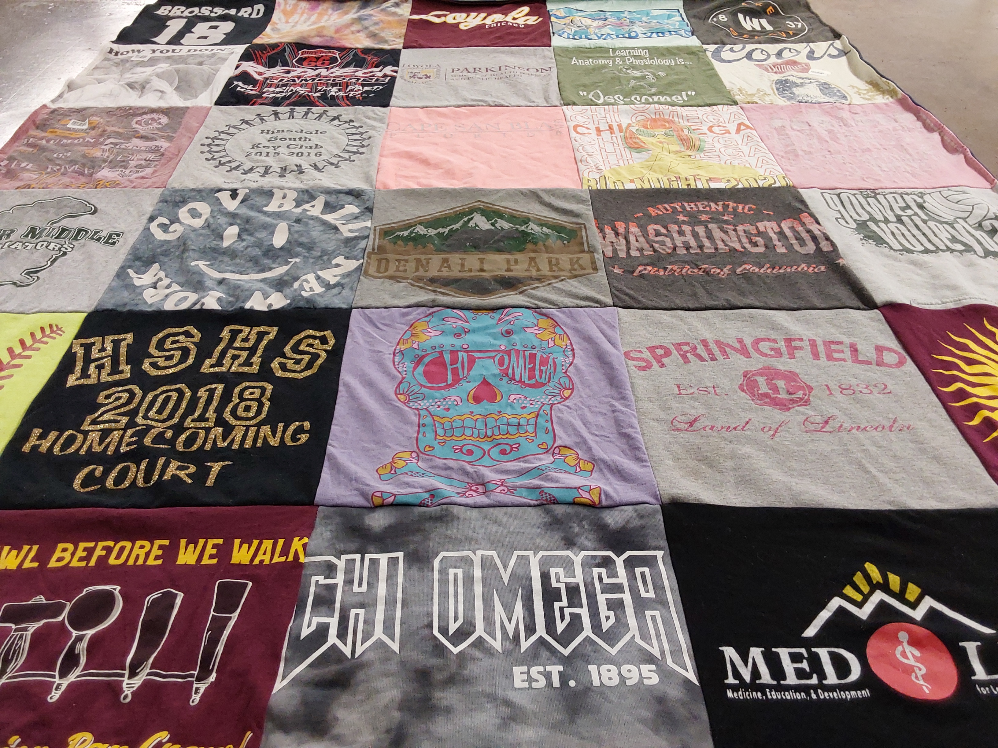 T-shirt quilt featuring volleyball by Estelle from IL