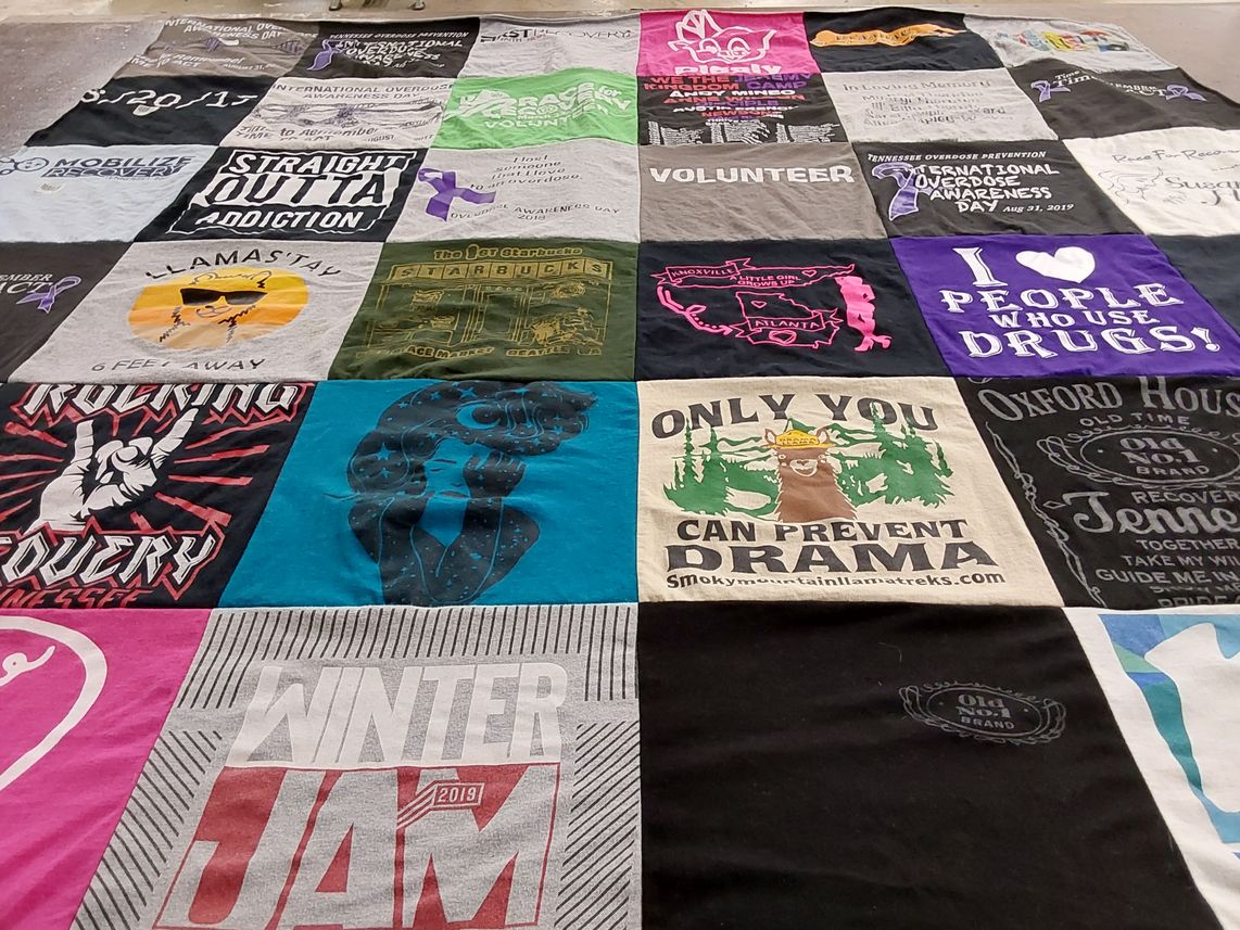T-shirt quilt from the university of tennessee by Rachel from TN