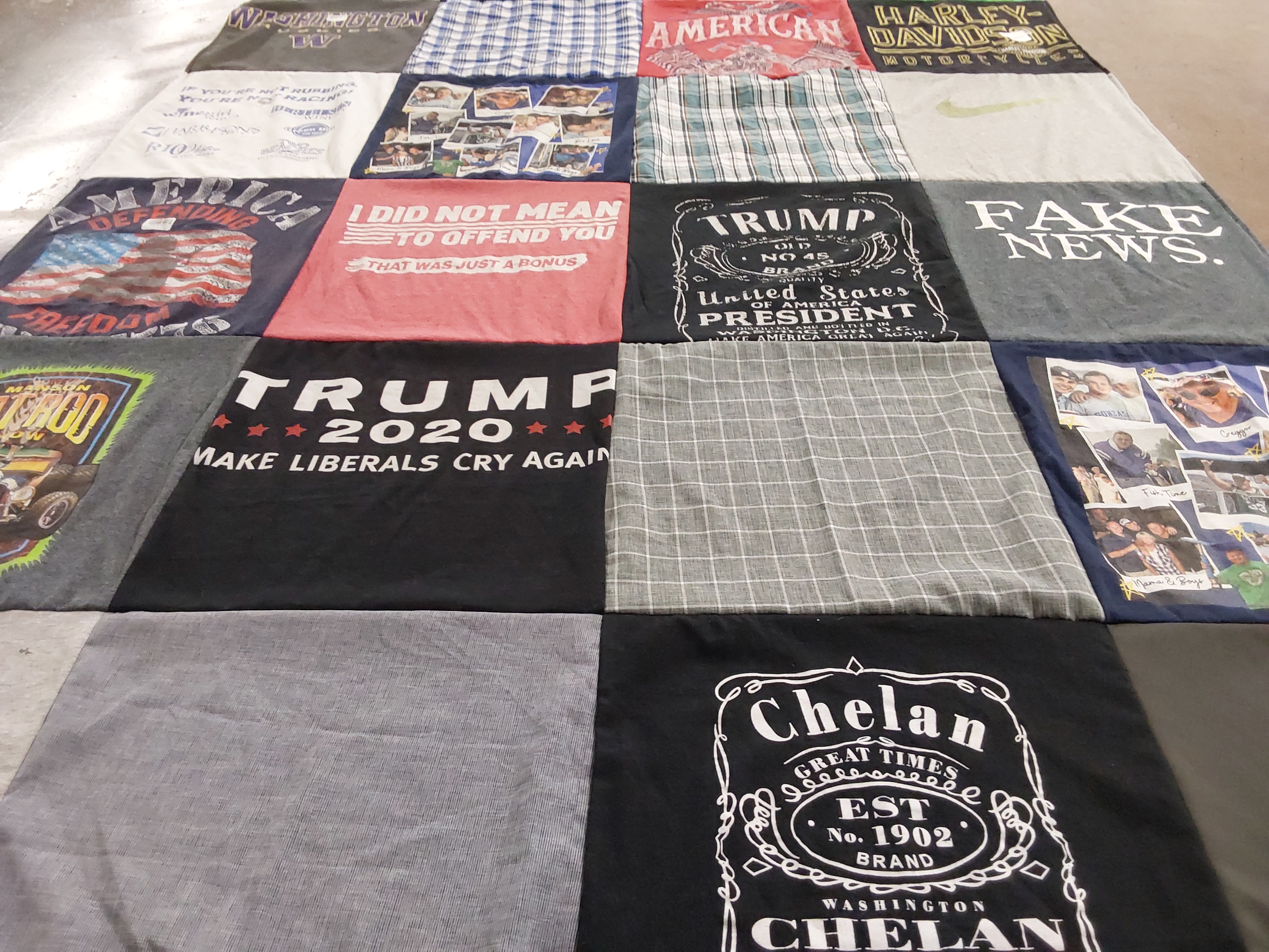 T-shirt quilt from university of washington by Kati from WA