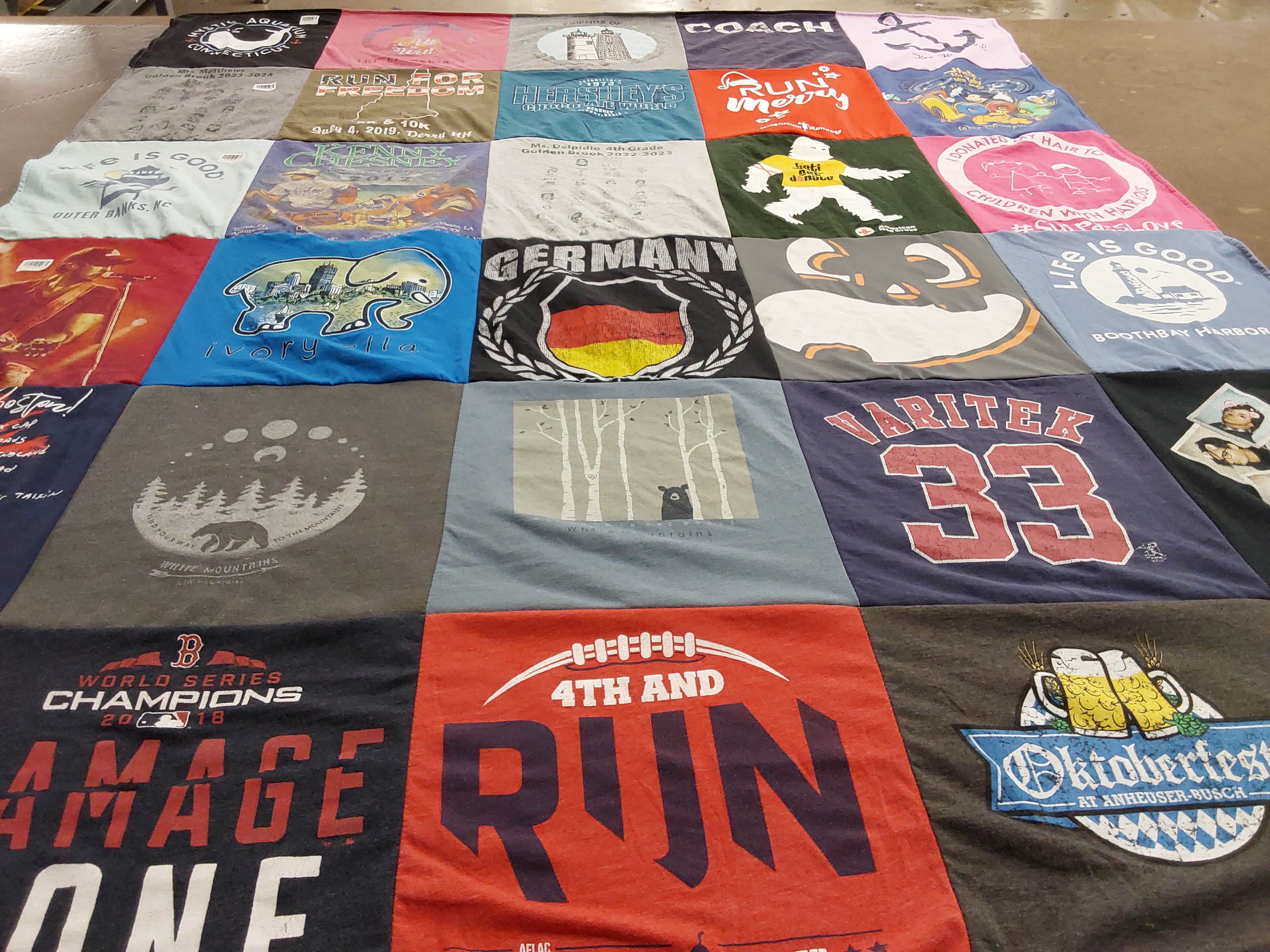 T-shirt quilt featuring boston red sox by Nicole from NH