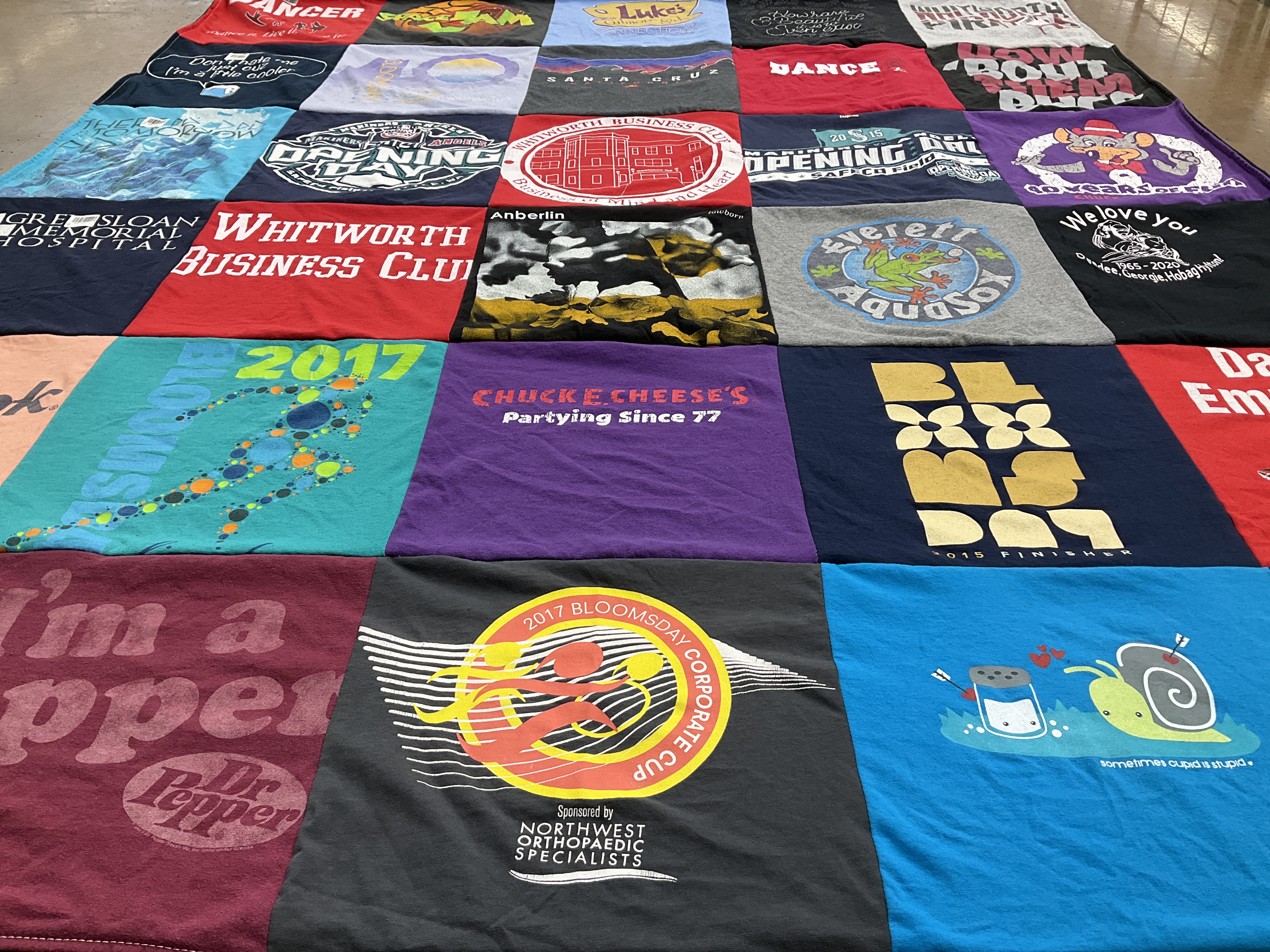 T-shirt quilt featuring everett aquatic center by Christina from WA