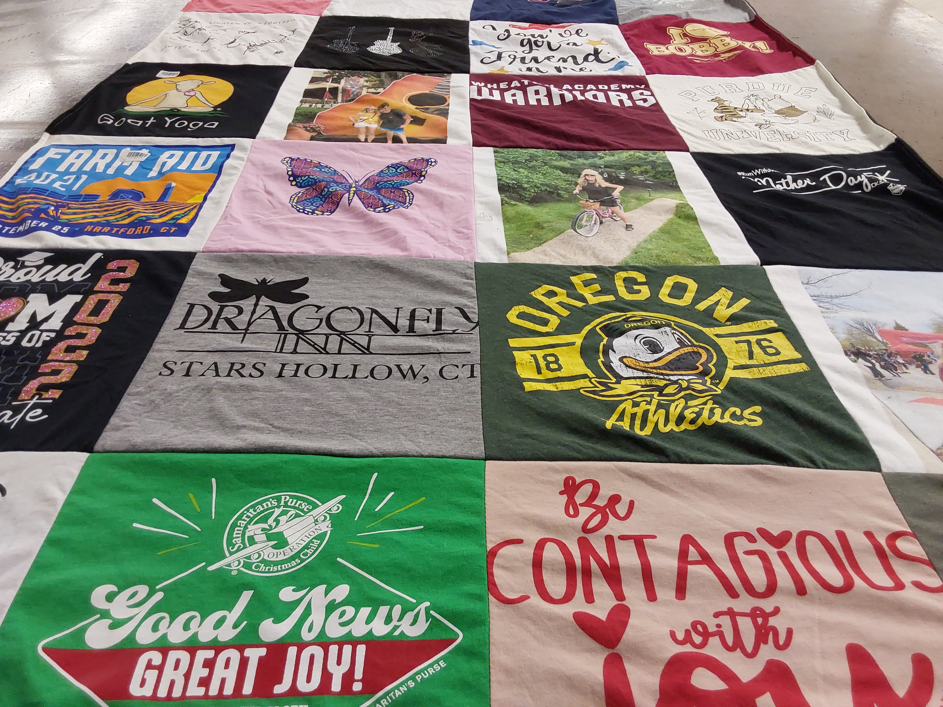 T-shirt quilt featuring oregon athletics by Tracey from IL