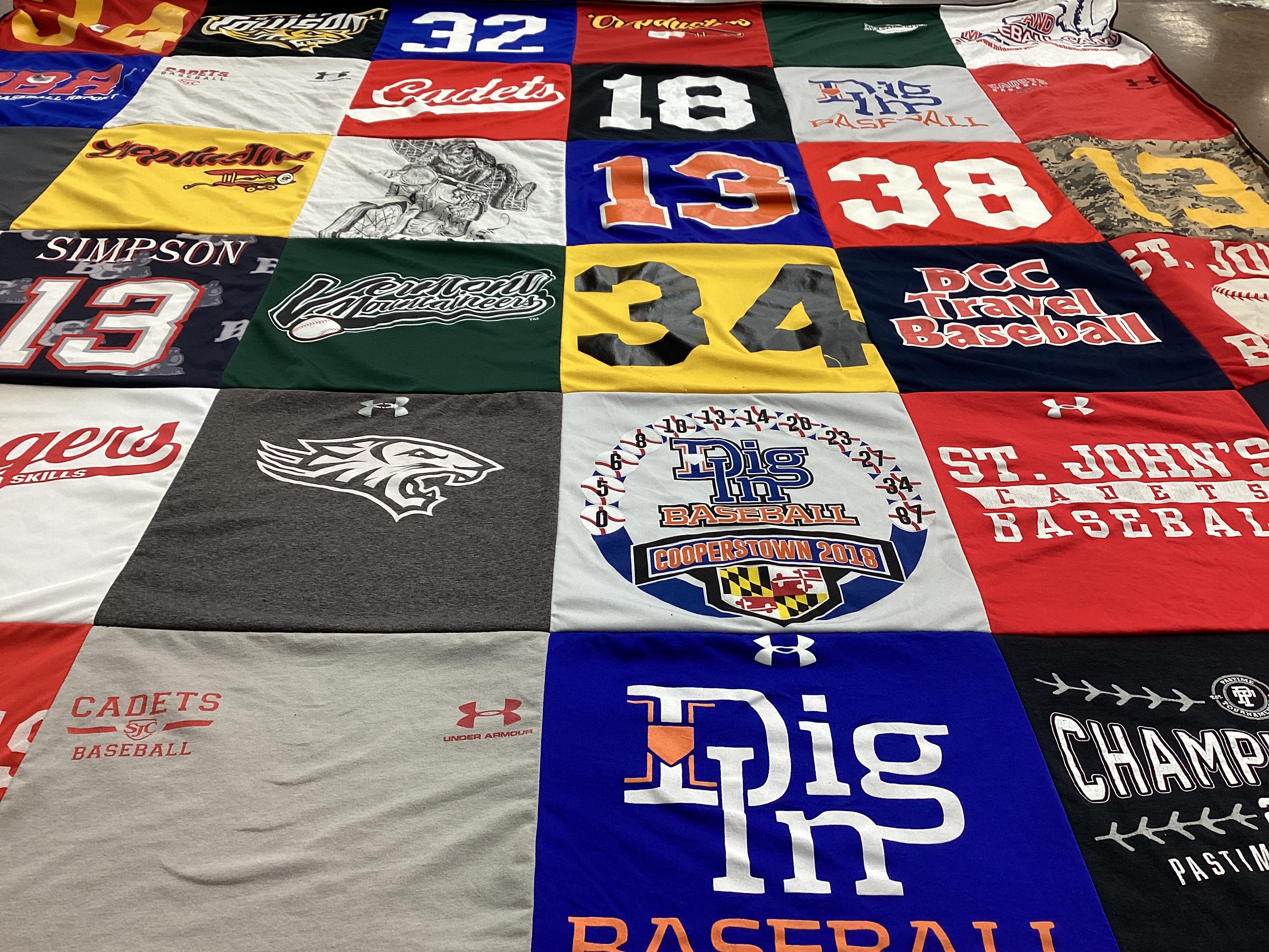 T-shirt quilt featuring st. john's cadets baseball by Sondra from NY