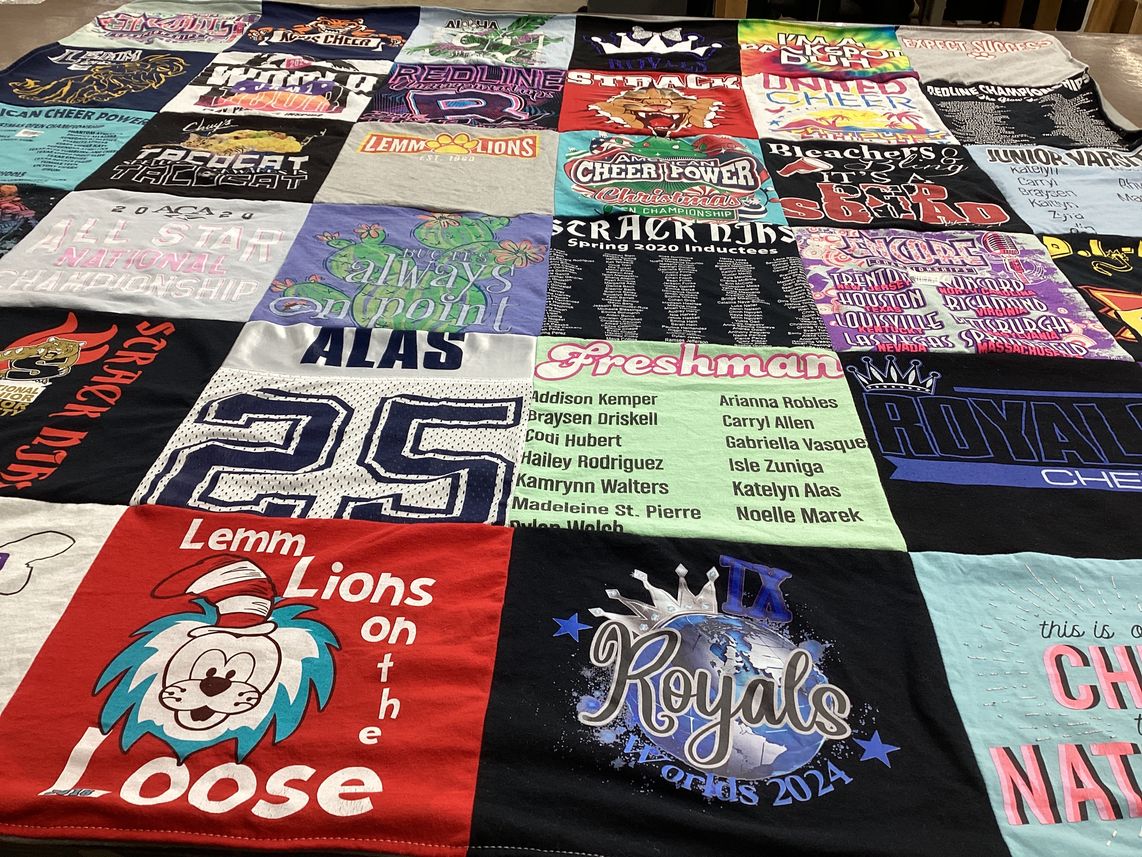 T-shirt quilt featuring lemm lions, royals by Amy from TX