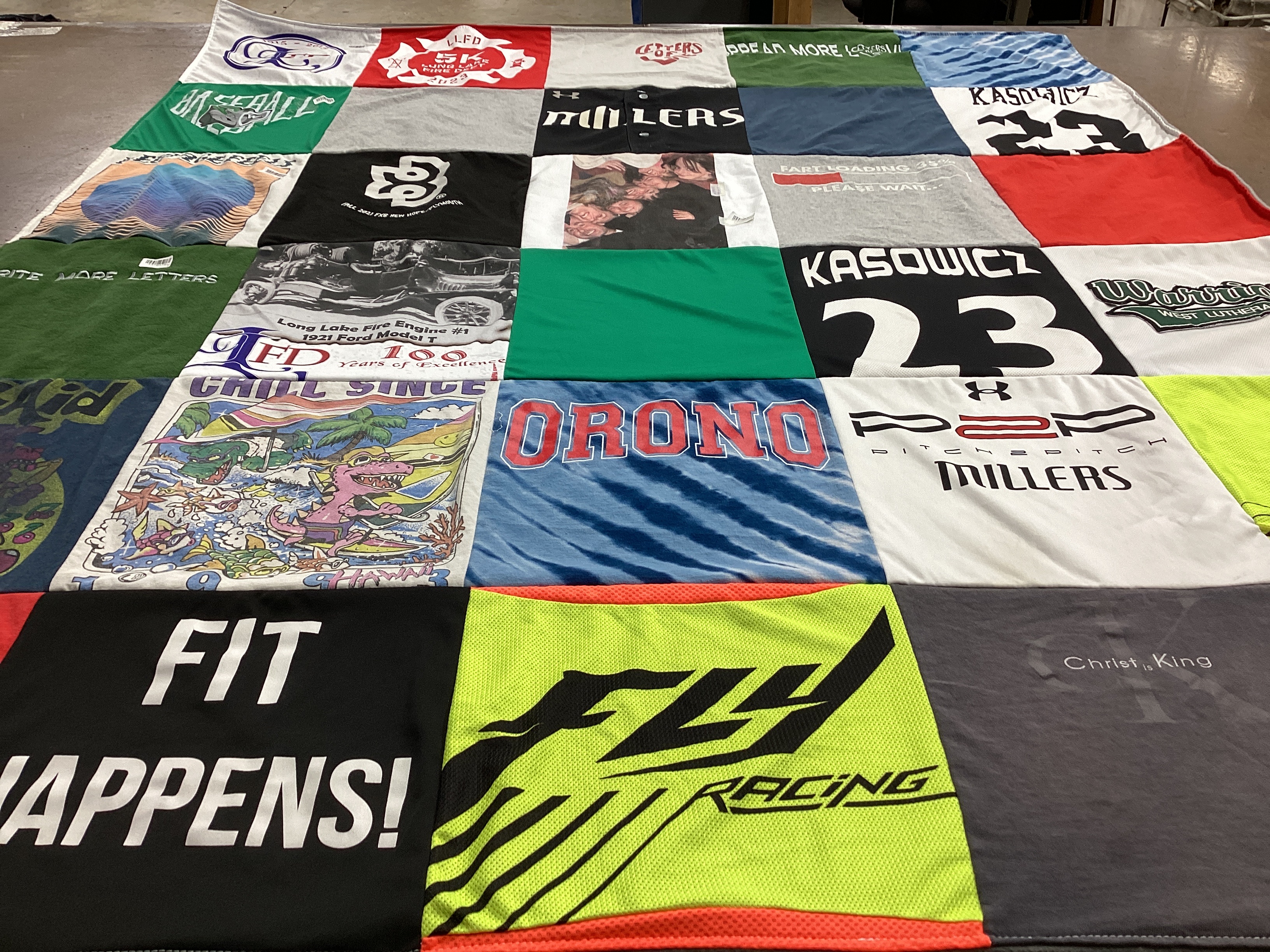 T-shirt quilt featuring millers by Pam from MN