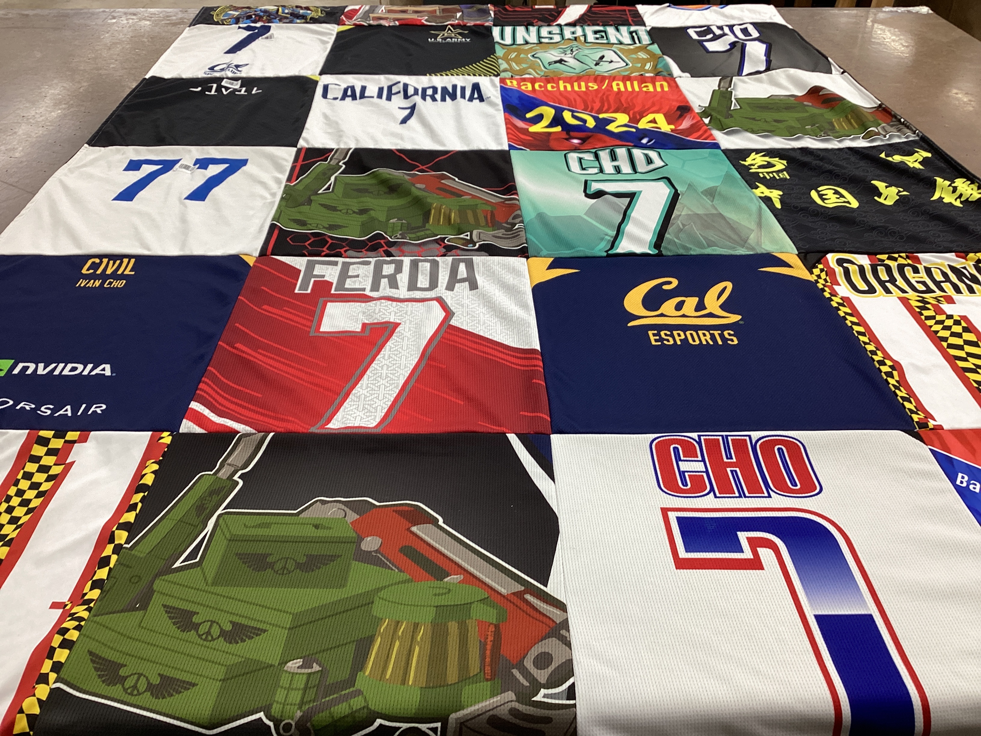 T-shirt quilt from university of california by Ivan from VA
