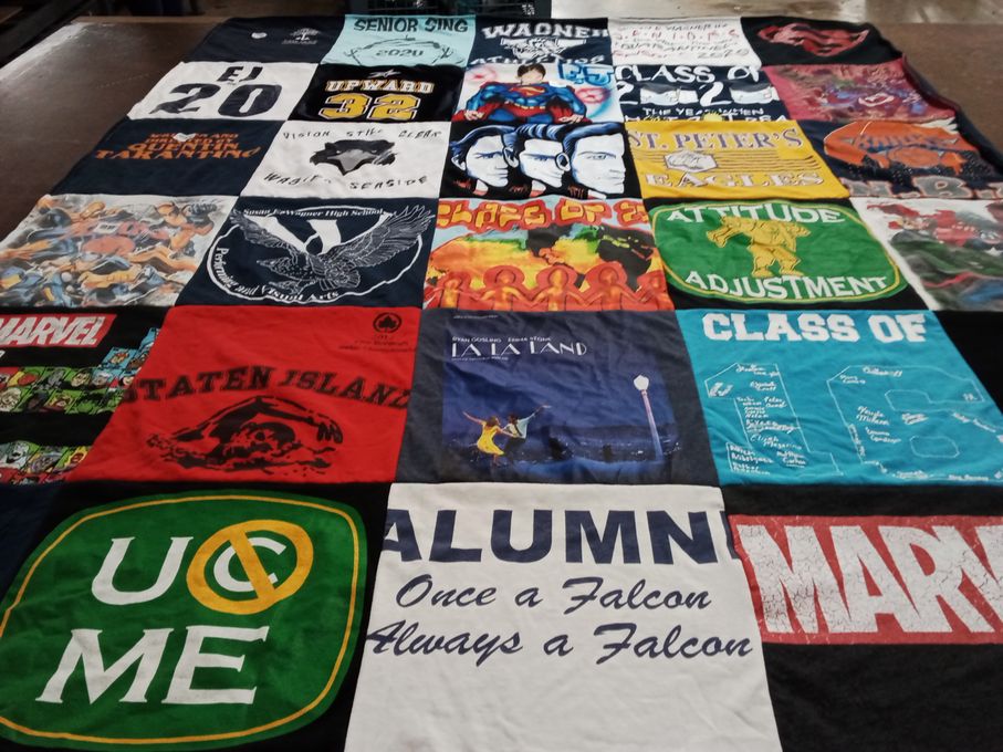 T-shirt quilt featuring st. peter's eagles by Sandra from NY