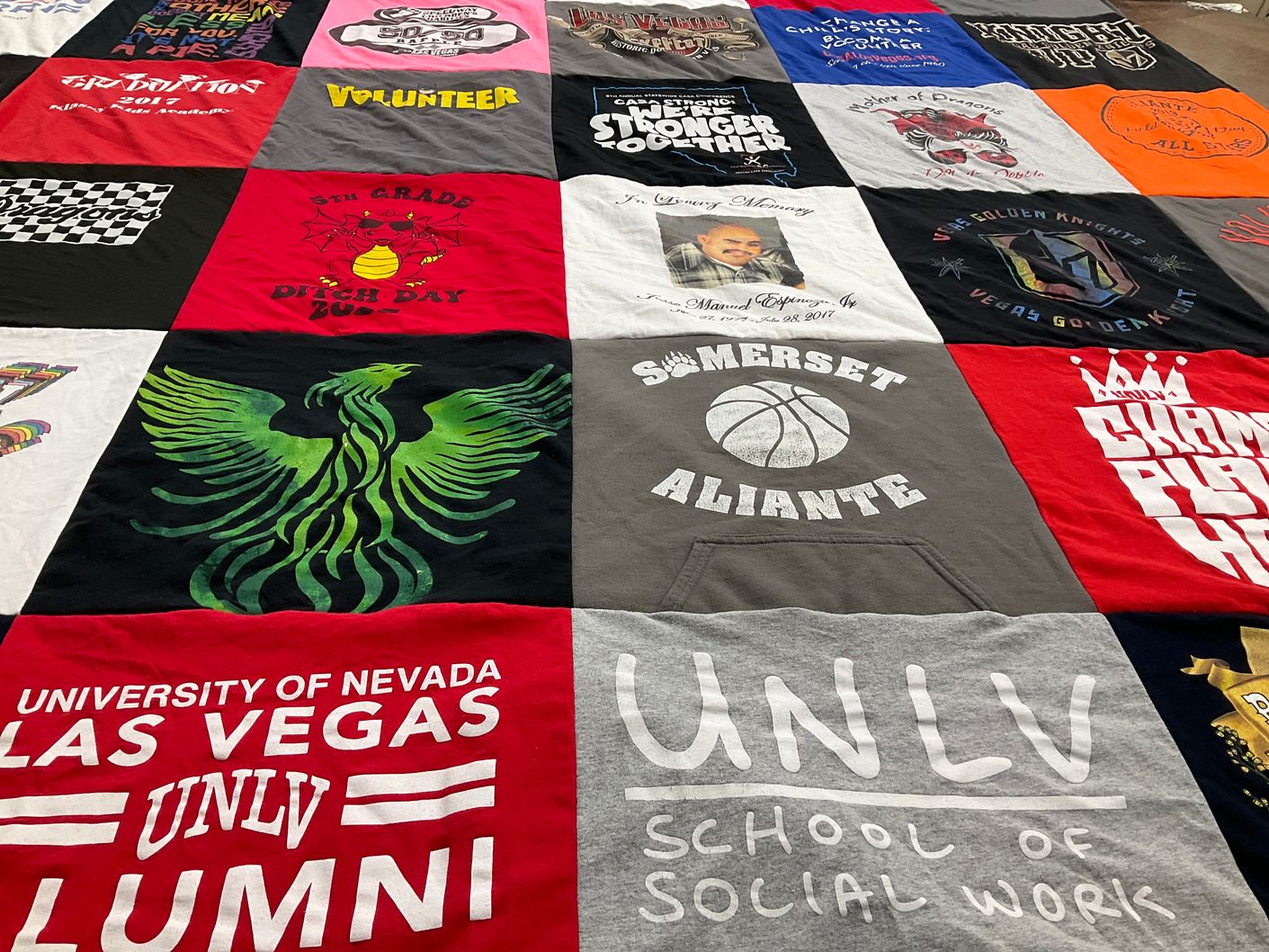 T-shirt quilt featuring vegas golden knights by SUMMER from NV