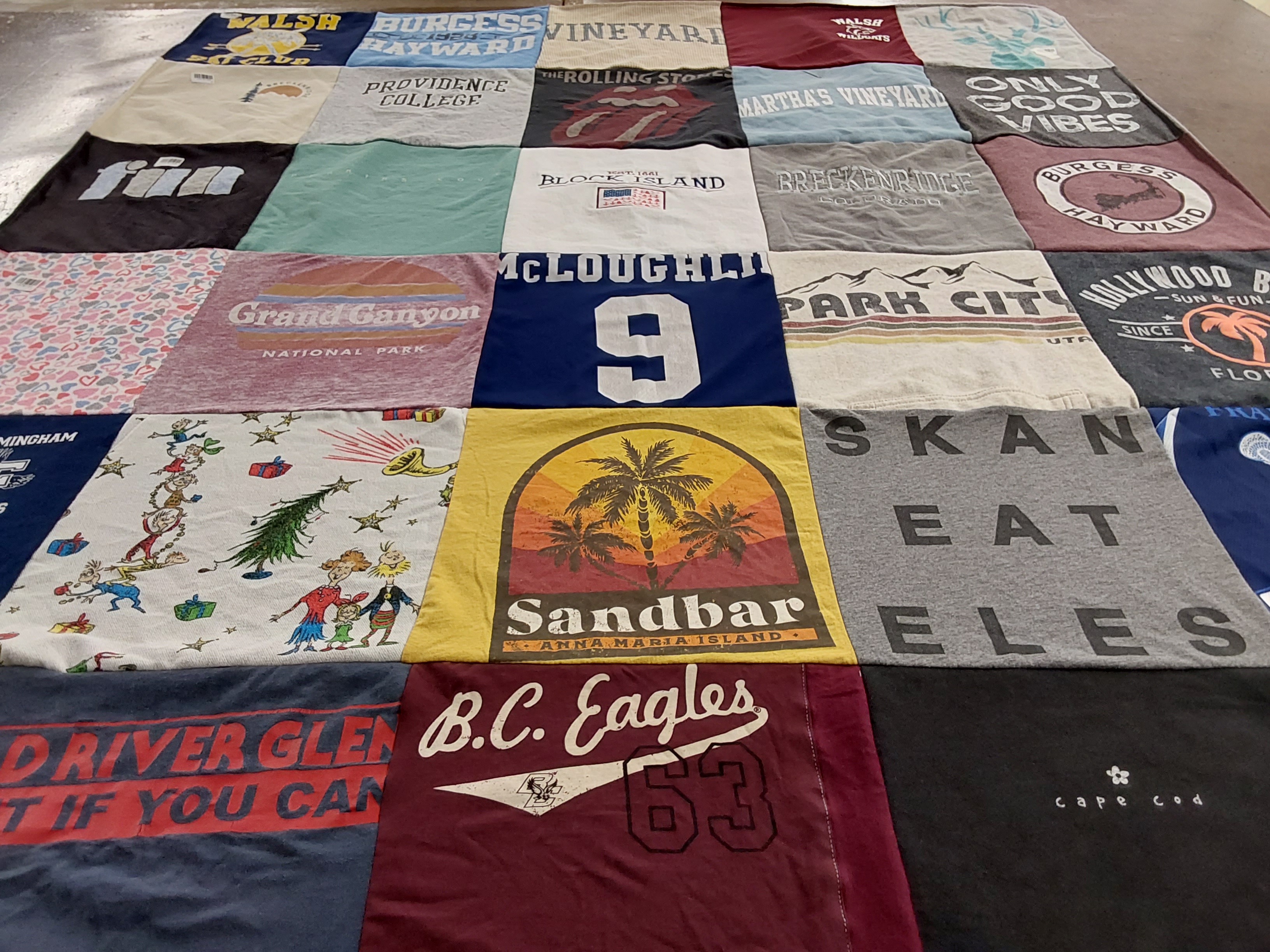 T-shirt quilt featuring bc eagles by Allison from MA