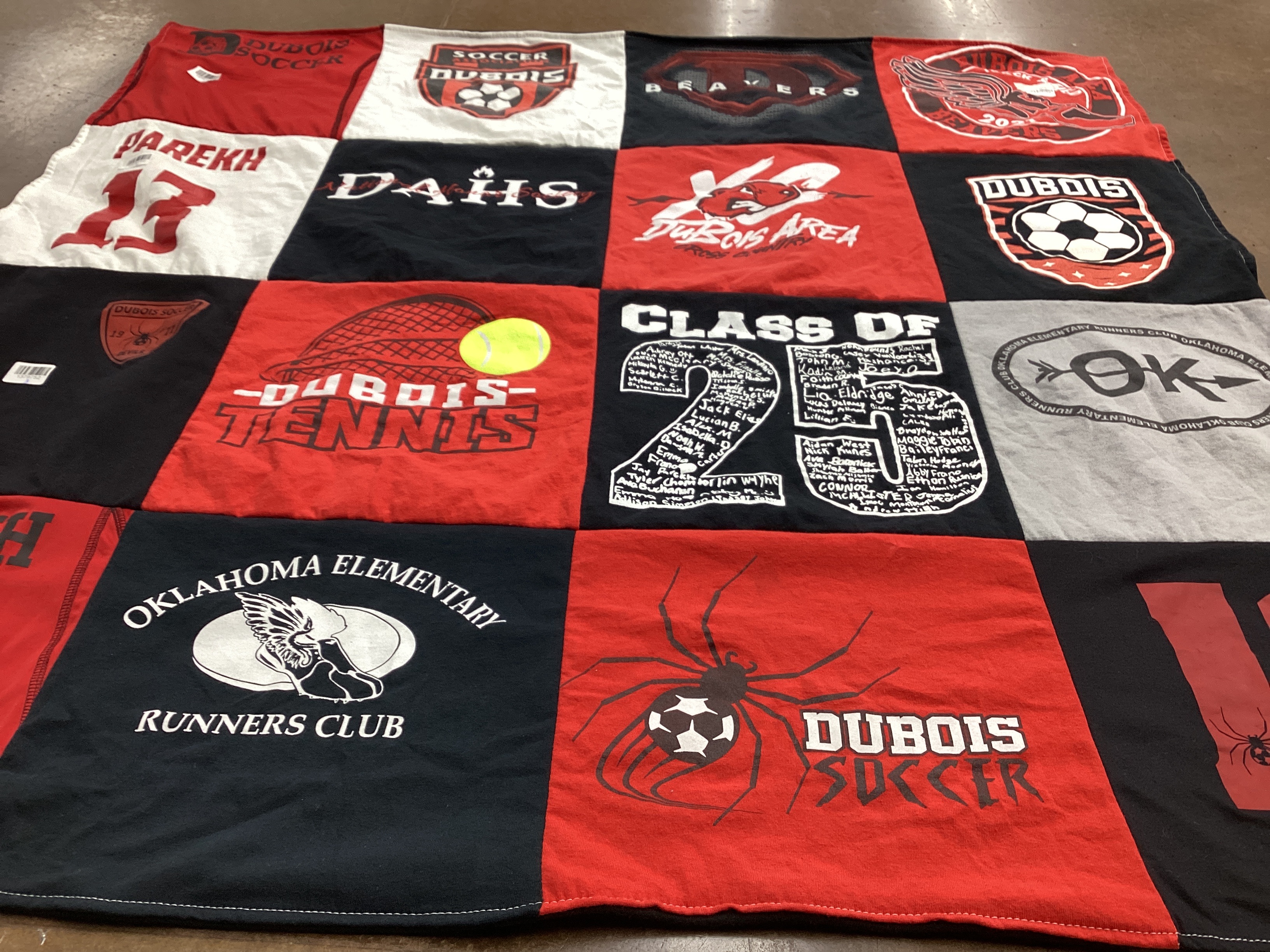 T-shirt quilt featuring dubois soccer by Purvi from PA